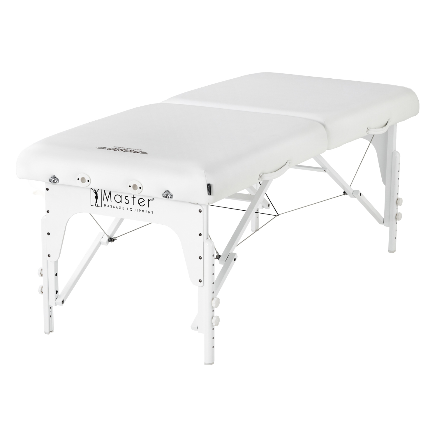 Master Massage 31" Extra Wide Montclair Pro Memory Foam Portable Massage Table Package with Reiki - Snow White