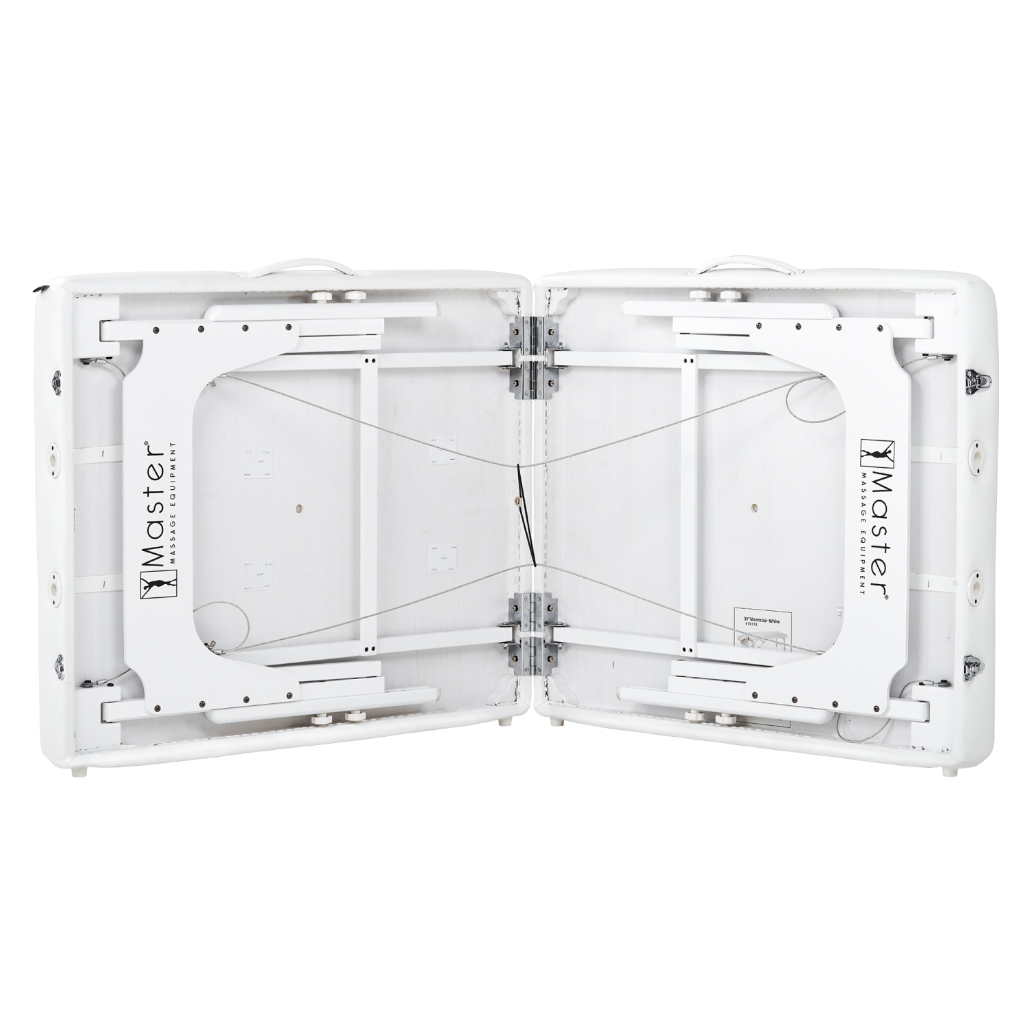 Master Massage 31" Extra Wide Montclair Pro Memory Foam Portable Massage Table Package with Reiki - Snow White
