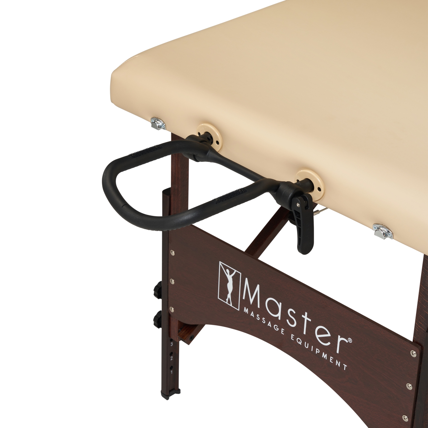 Master Massage 28" Argo Portable Massage Table in Cream with Walnut Legs- Spa Bed for Tabletop Exercise & Massage- Beauty Bed Tattoo Bed- Lash Table