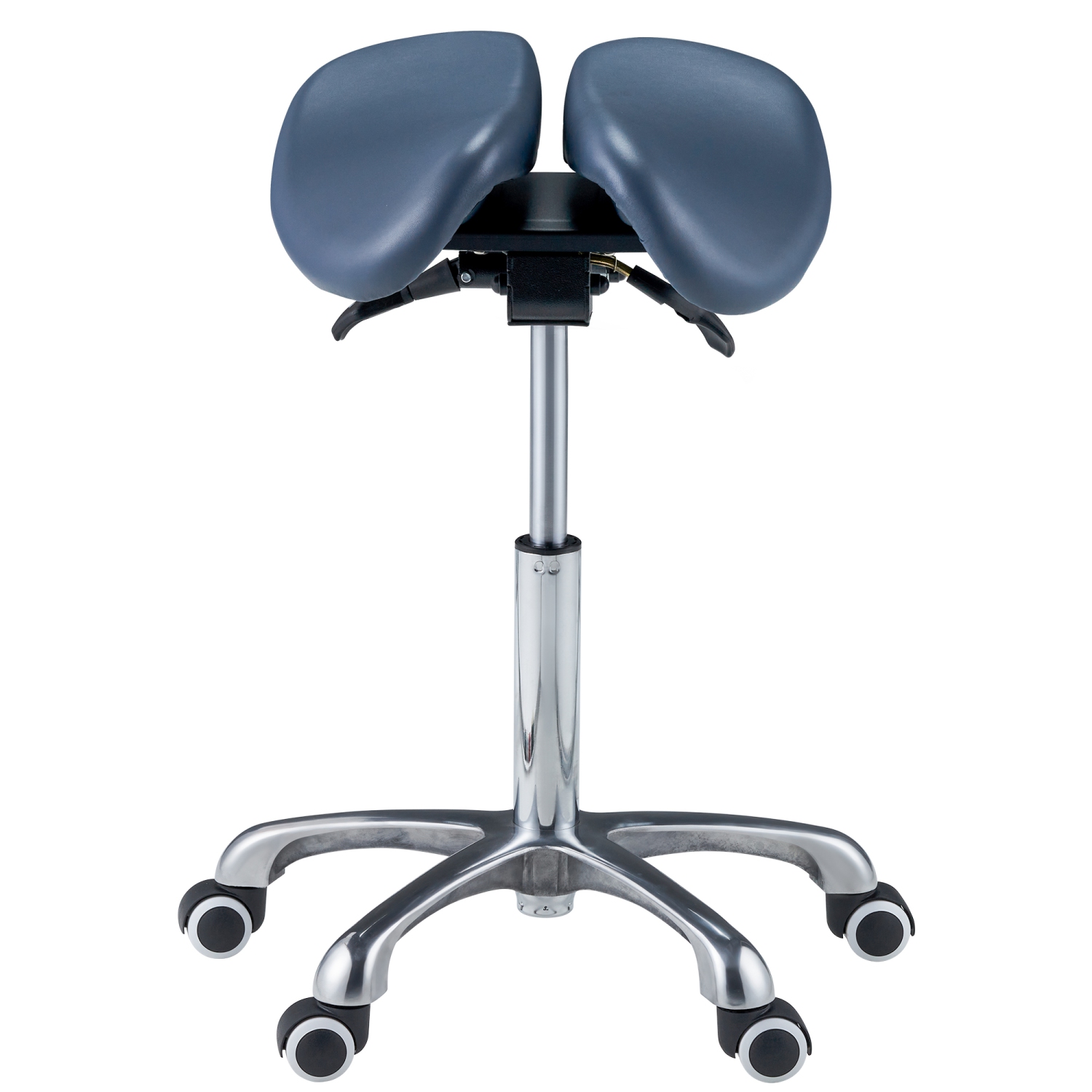 Master Massage Berkeley Ergonomic Posture Saddle Chair-Part Saddle Stool- Hydraulic Swivel Rolling Seat Stool with Adjustable Title Angle and Height-