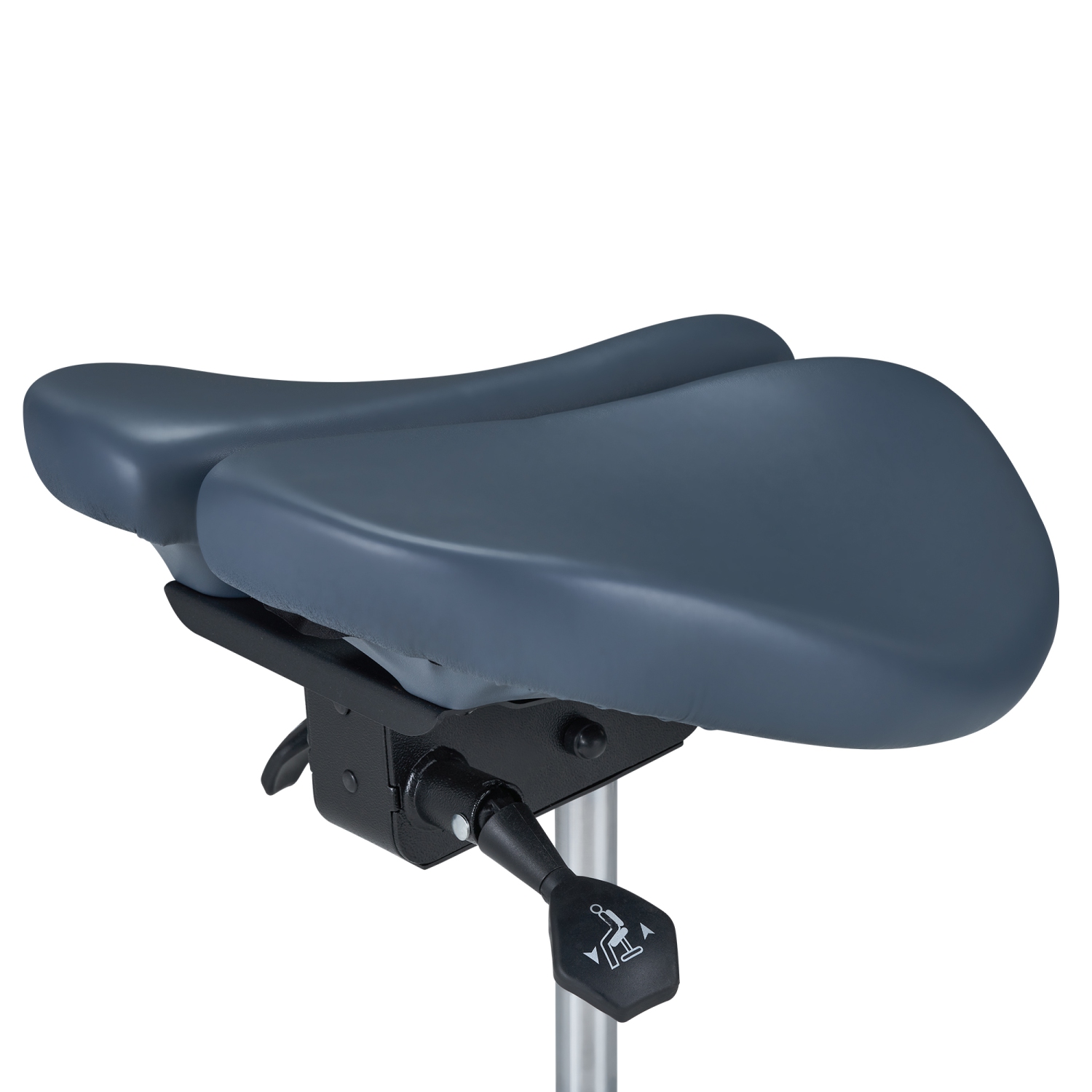 Master Massage Berkeley Ergonomic Posture Saddle Chair-Part Saddle Stool- Hydraulic Swivel Rolling Seat Stool with Adjustable Title Angle and Height-
