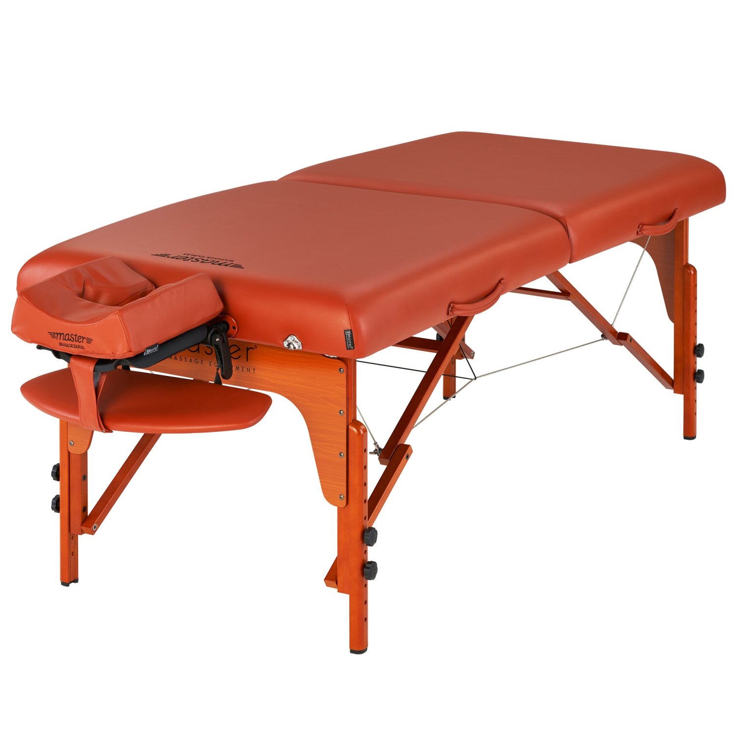 Master Massage 31" Santana Pro Portable Massage Table Package, Memory Foam Cushioning, Reiki Leg Panels, Mountain Red- Tattoo Table- Spa Bed- Folding