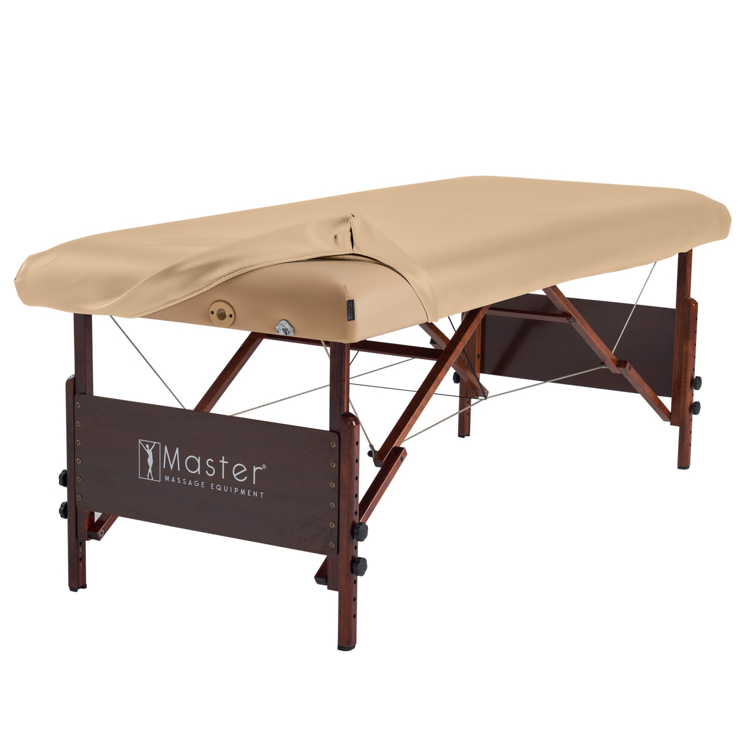 Master Massage Universal Fabric Fitted PU Vinyl Leather Ultra-Durable Protection Cover Sheet for Massage Tables, Cream
