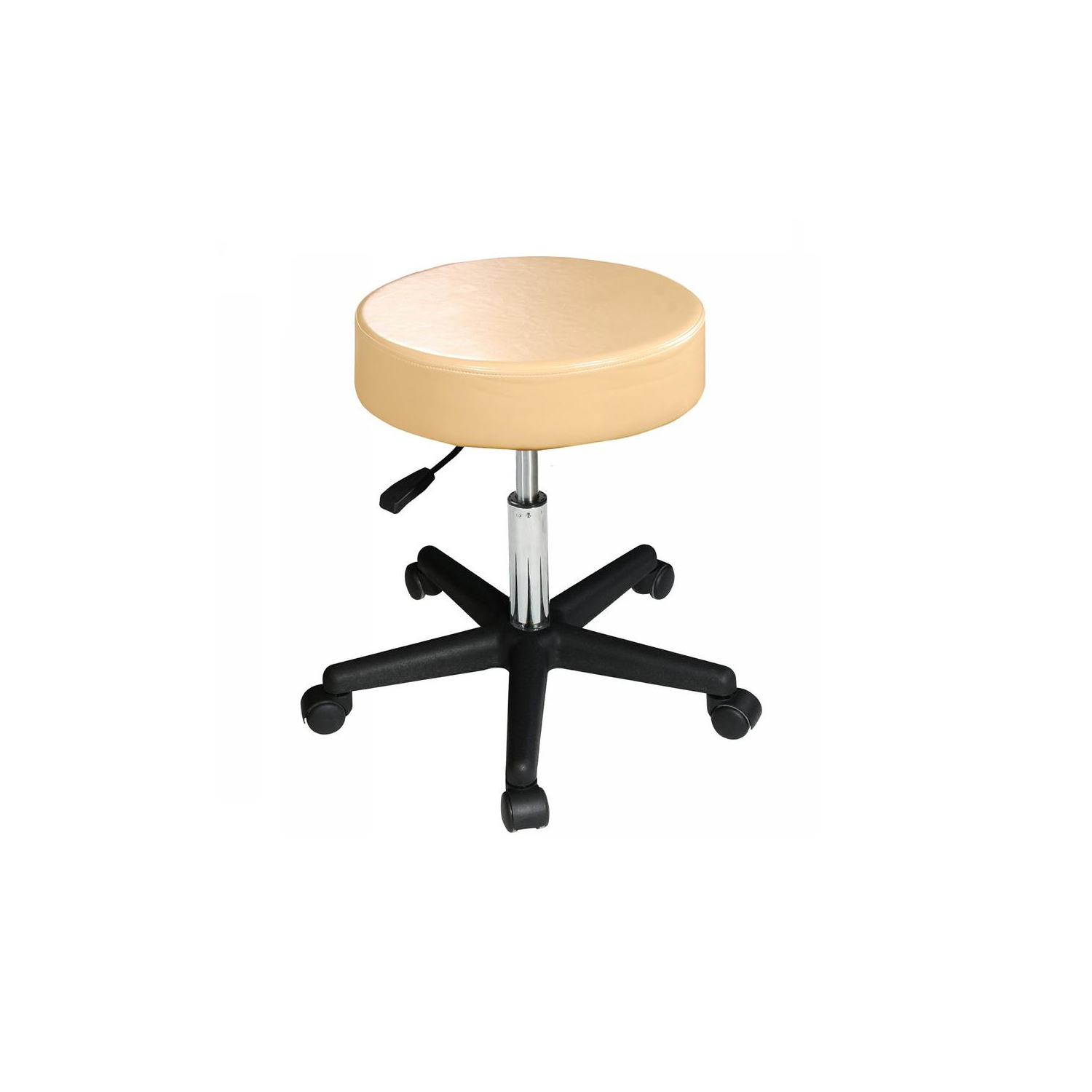 Master Massage Versatile Height Adjustable Rolling Swivel Hydraulic Stool for Salon,Beauty, Home and Office - Cream