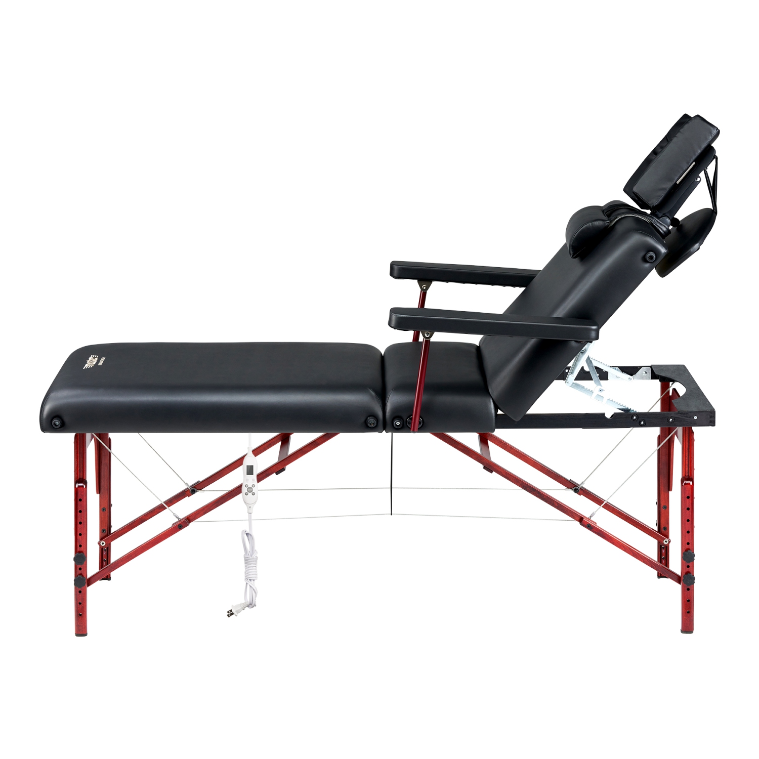 Master Massage 31" Montclair Salon Spa Beauty Therma Top Best Portable Heated Folding Massage Table Bed Couch Package for Facial Tattoo, Black Color