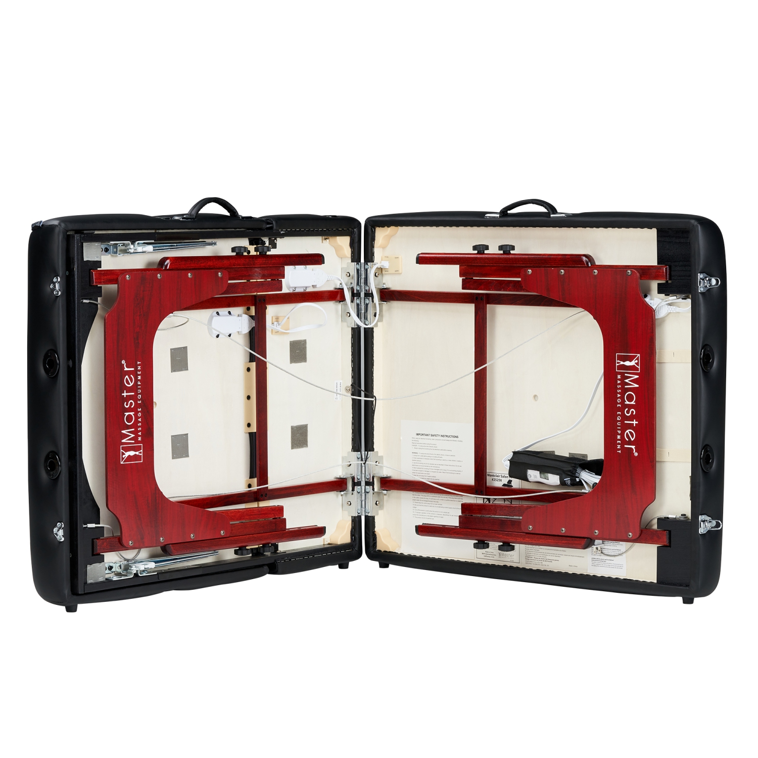 Master Massage 31" Montclair Salon Spa Beauty Therma Top Best Portable Heated Folding Massage Table Bed Couch Package for Facial Tattoo, Black Color