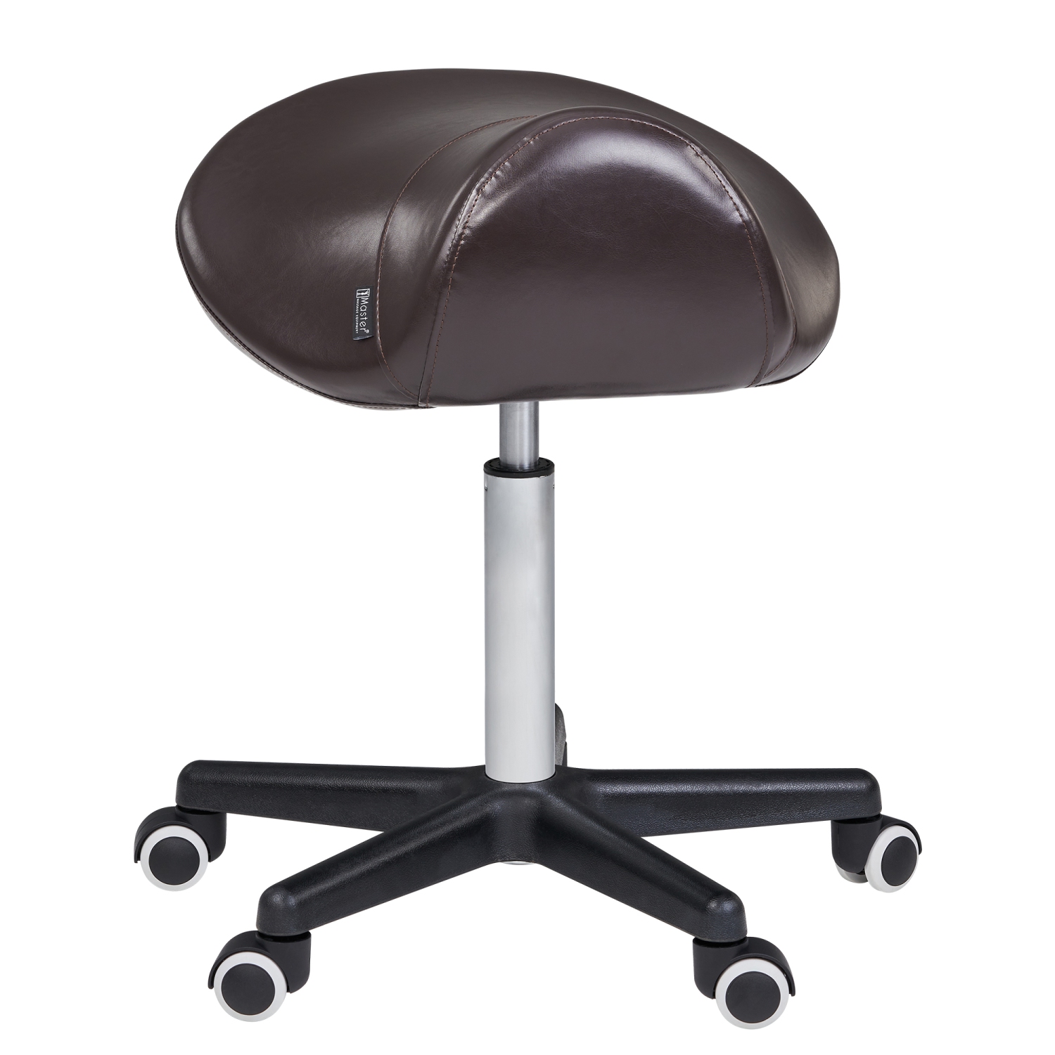 Master Massage Ergonomic Swivel Saddle Rolling Hydraulic Stool for Clinic, spas, Salons, debtists, classrooms, Home, Office -Coffee