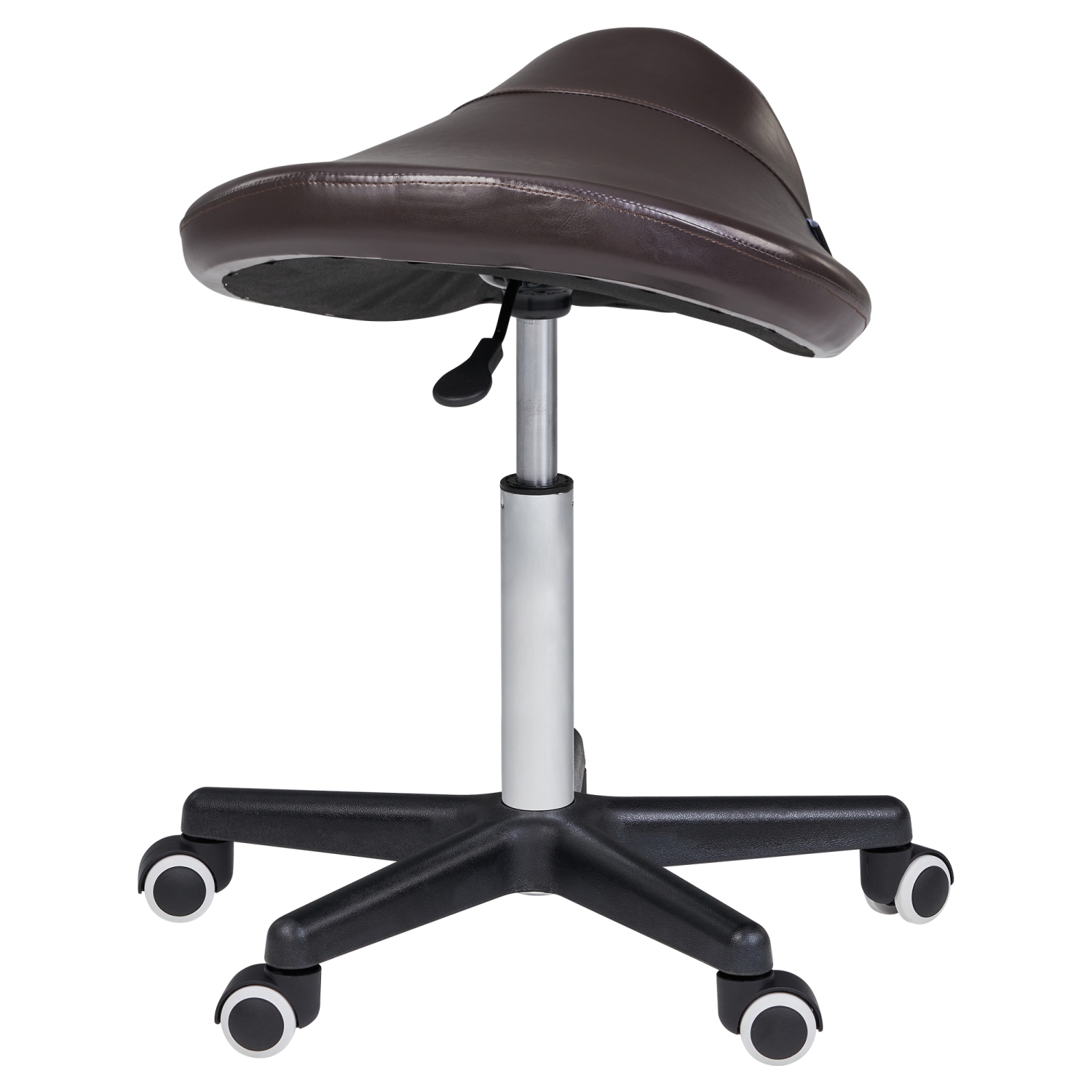 Master Massage Ergonomic Swivel Saddle Rolling Hydraulic Stool for Clinic, spas, Salons, debtists, classrooms, Home, Office -Coffee