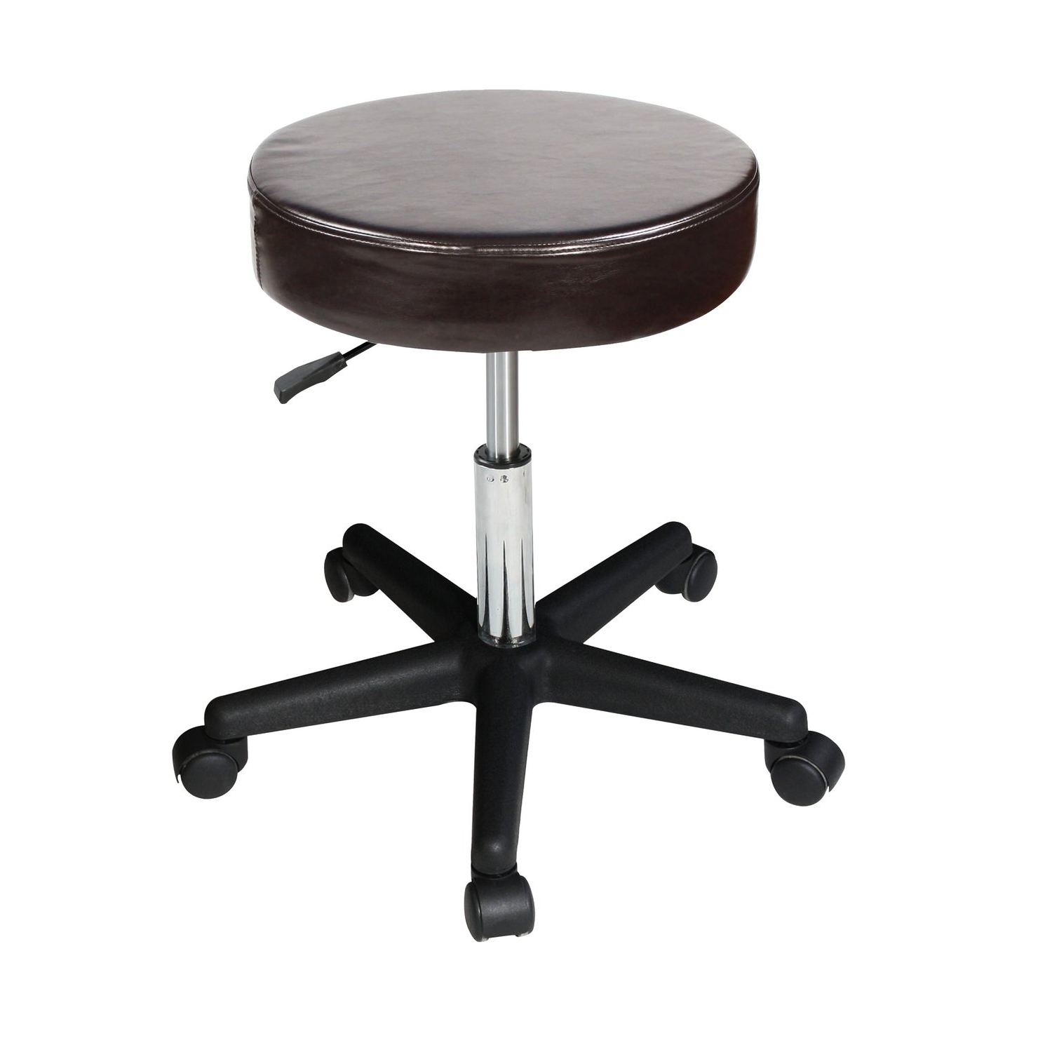 Master Massage Versatile Height Adjustable Rolling Swivel Hydraulic Stool for Salon,Beauty, Home and Office - Coffee