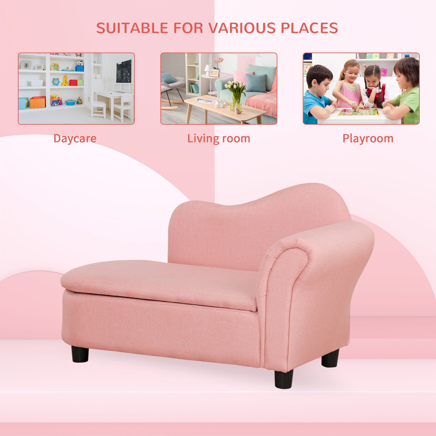 Kids sofa with outlet storage