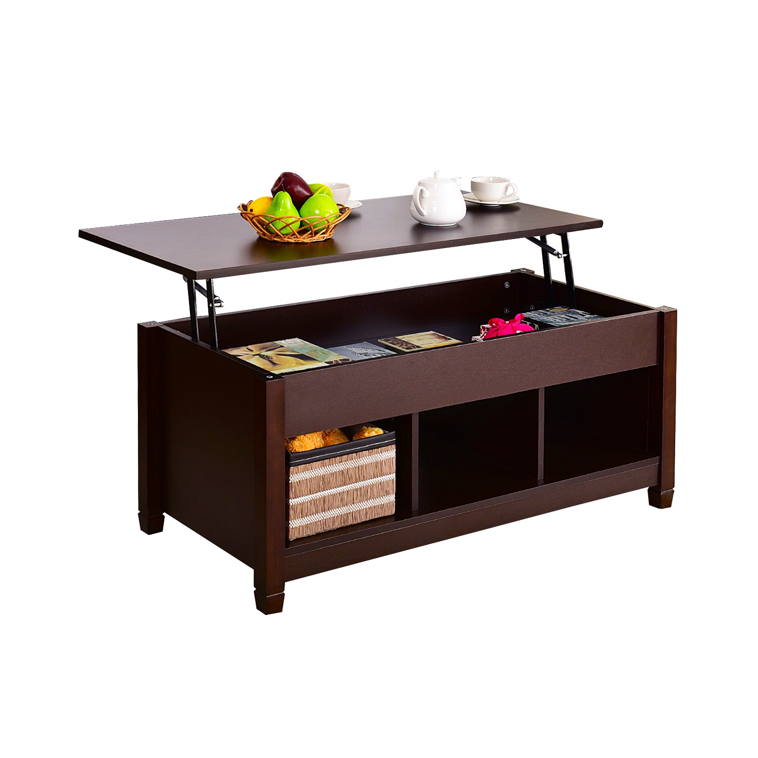 Topbuy Multifunctional Modern Lift Top Coffee Table Desk Dining Furniture For Home, Living Room, Decor