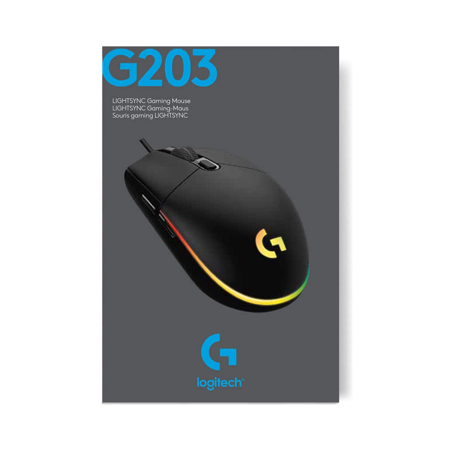 Logitech G203 2nd Gen Wired Gaming Mouse(Black) - Refurbished