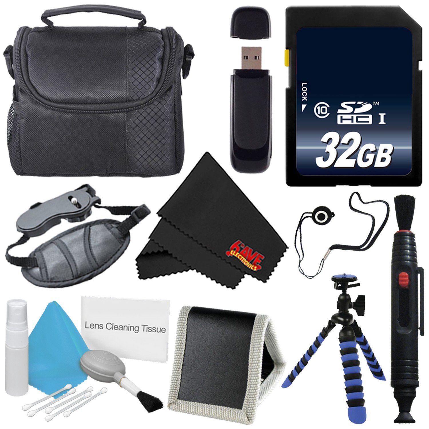 Accessory Kit for Nikon Coolpix B500,B700, P900, 32GB SDHC Class 10 Secure Digital High Speed Memory Card + Camera Case