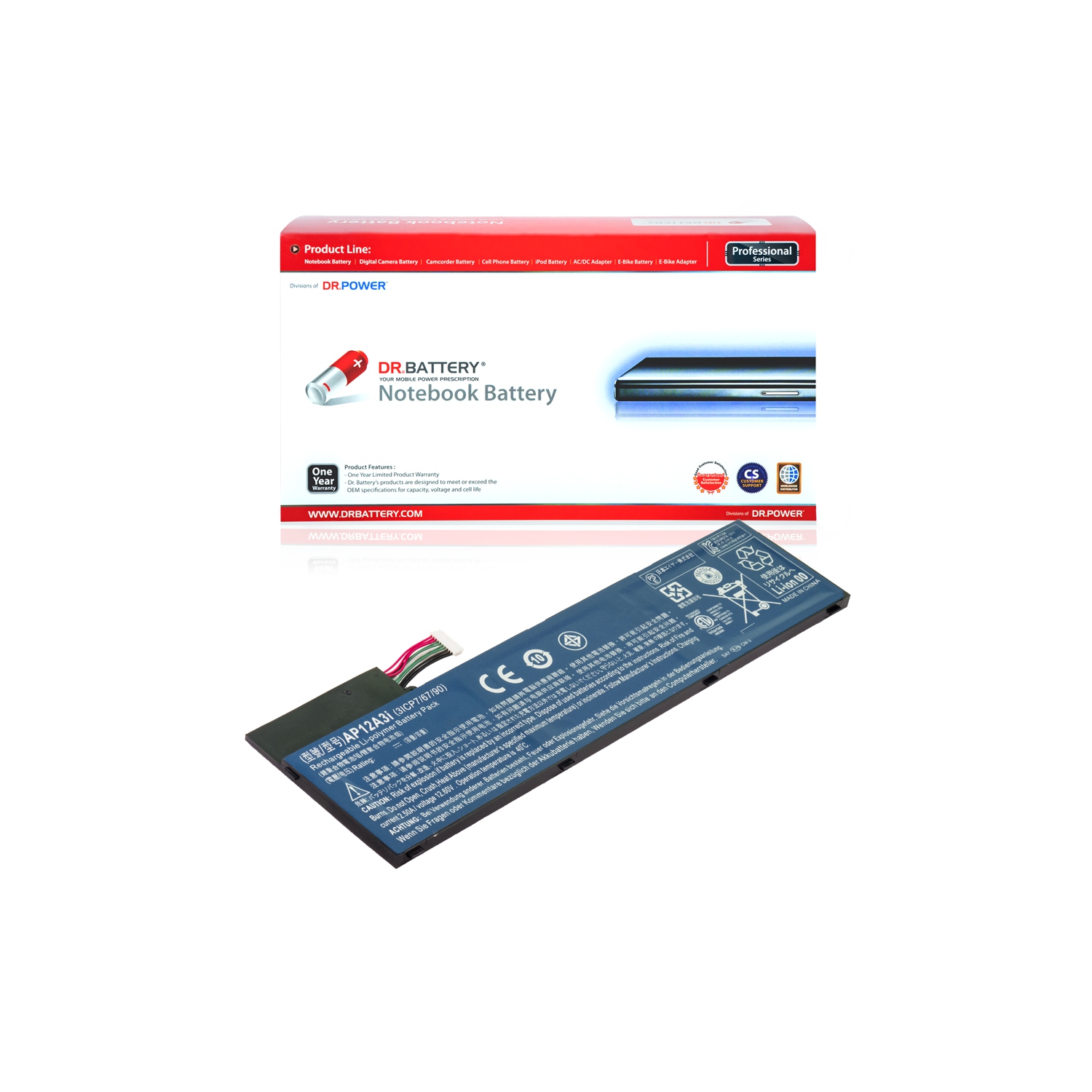 DR. BATTERY AP12A3I AP12A31 AP12A4I AP12A41 Battery Replacement for Acer Aspire M5-581T M5-481PT M5-581T-6807 Aspire Timeline Ultra M5-481T [11.1 V /