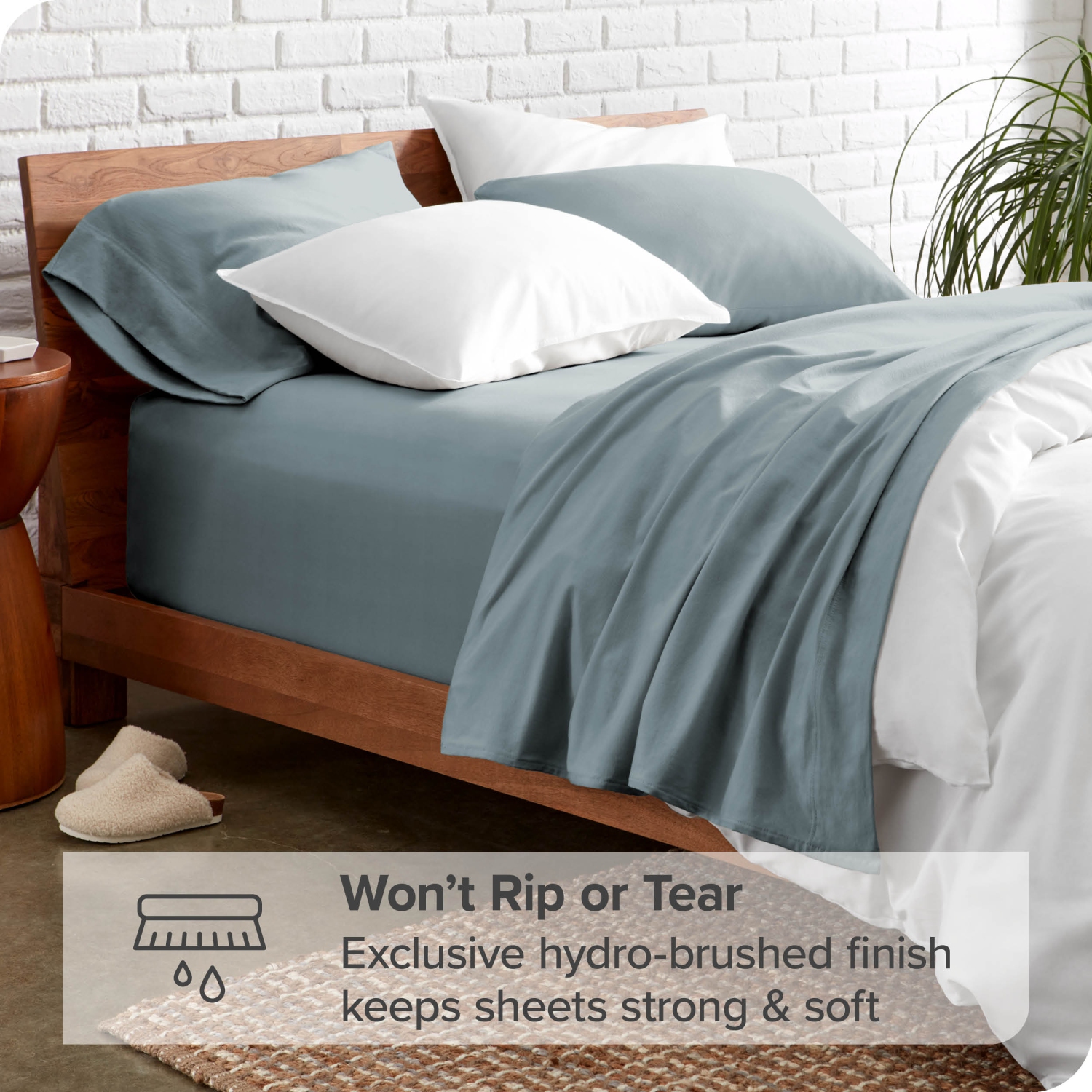 Ensemble de draps Bare Home - microfibre ultradouce 1800 - double brossé - Hypoallergénique - résistant aux plis