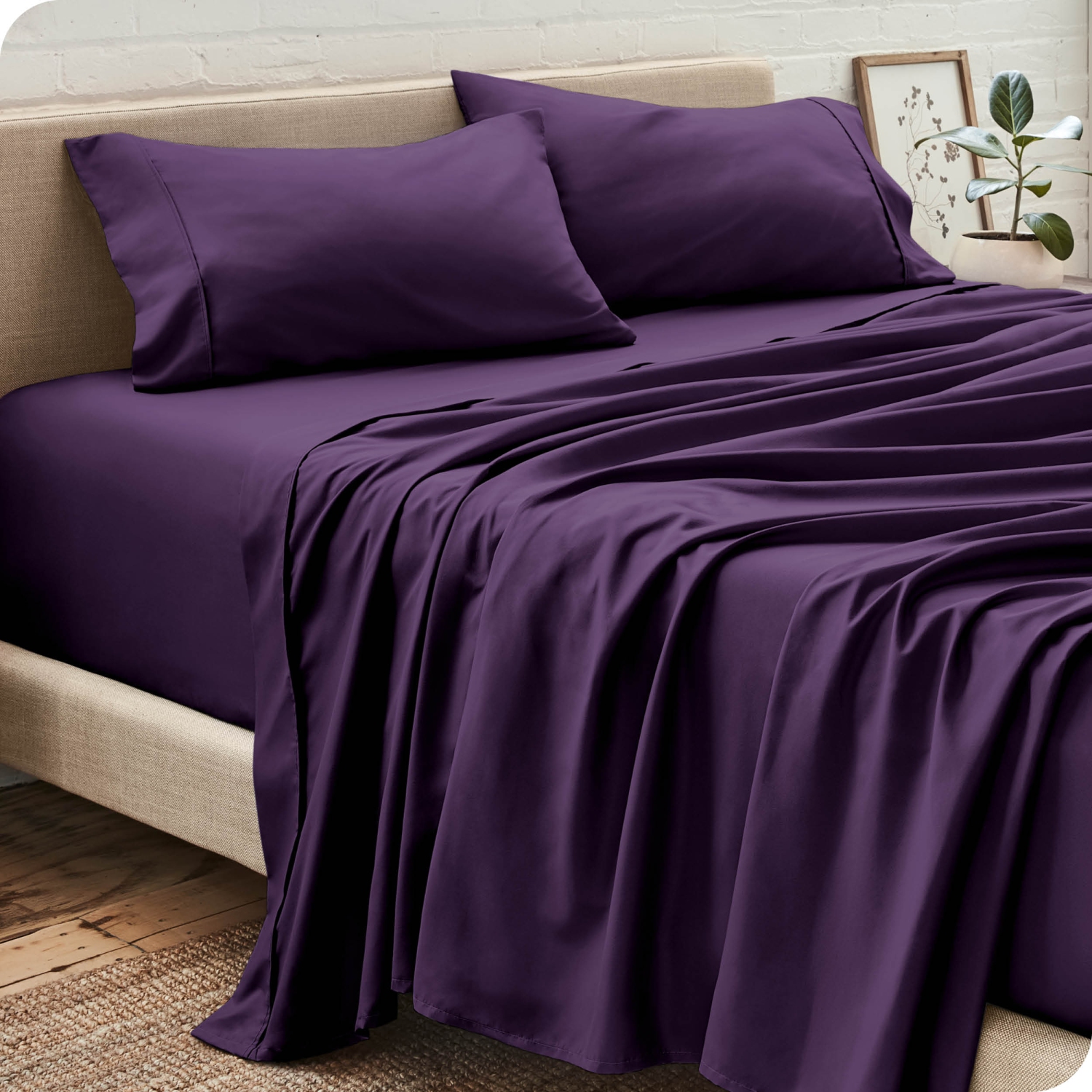 Bare Home Sheet Set - Premium 1800 Ultra-Soft Microfiber - Double Brushed - Hypoallergenic - Wrinkle Resistant