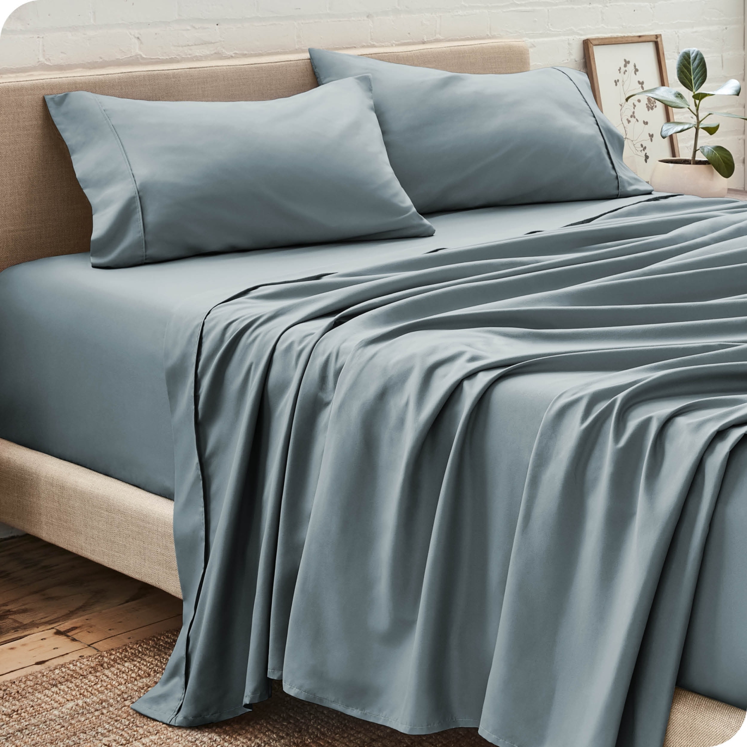 Bare Home Sheet Set - Premium 1800 Ultra-Soft Microfiber - Double Brushed - Hypoallergenic - Wrinkle Resistant
