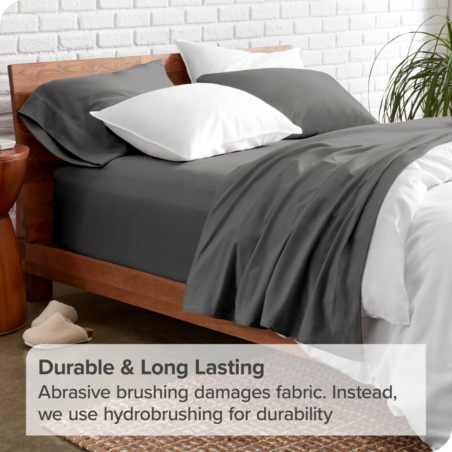 Ensemble de draps Bare Home - microfibre ultra-douce 1800 - brossé double - Hypoallergénique - résistance aux faux plis