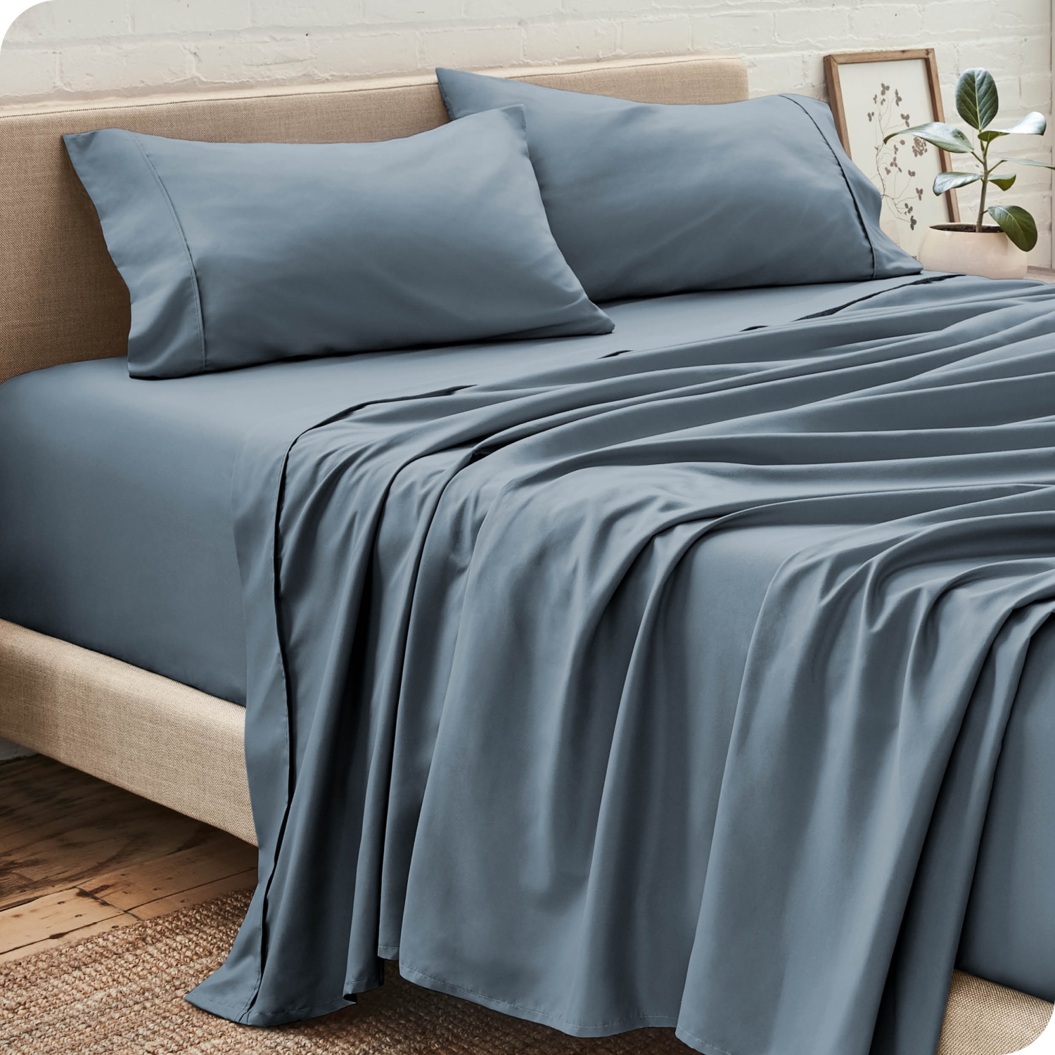 Bare Home Sheet Set - Premium 1800 Ultra-Soft Microfiber - Double Brushed - Hypoallergenic - Wrinkle Resistant