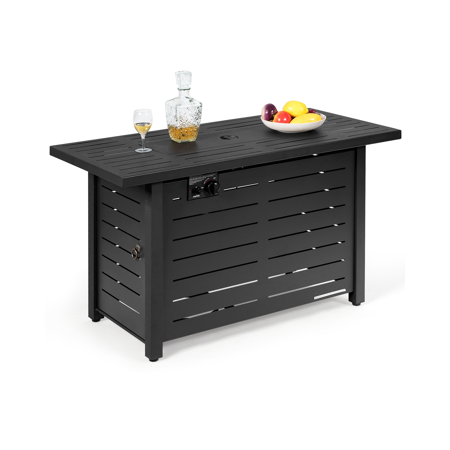 Table-foyer extérieur de 60,000 BTU avec radiateur de patio au propane, porte et housse de table de TopBuy