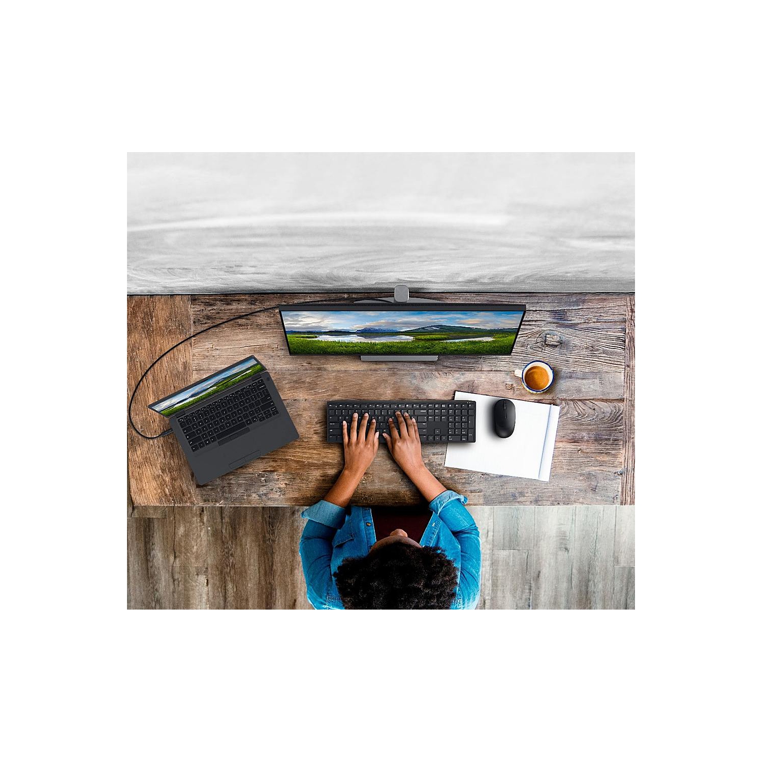 Dell Pro Wireless Keyboard and Mouse – KM5221W Version, Receiver Installed in USB-A/B port, Not for USB-C port