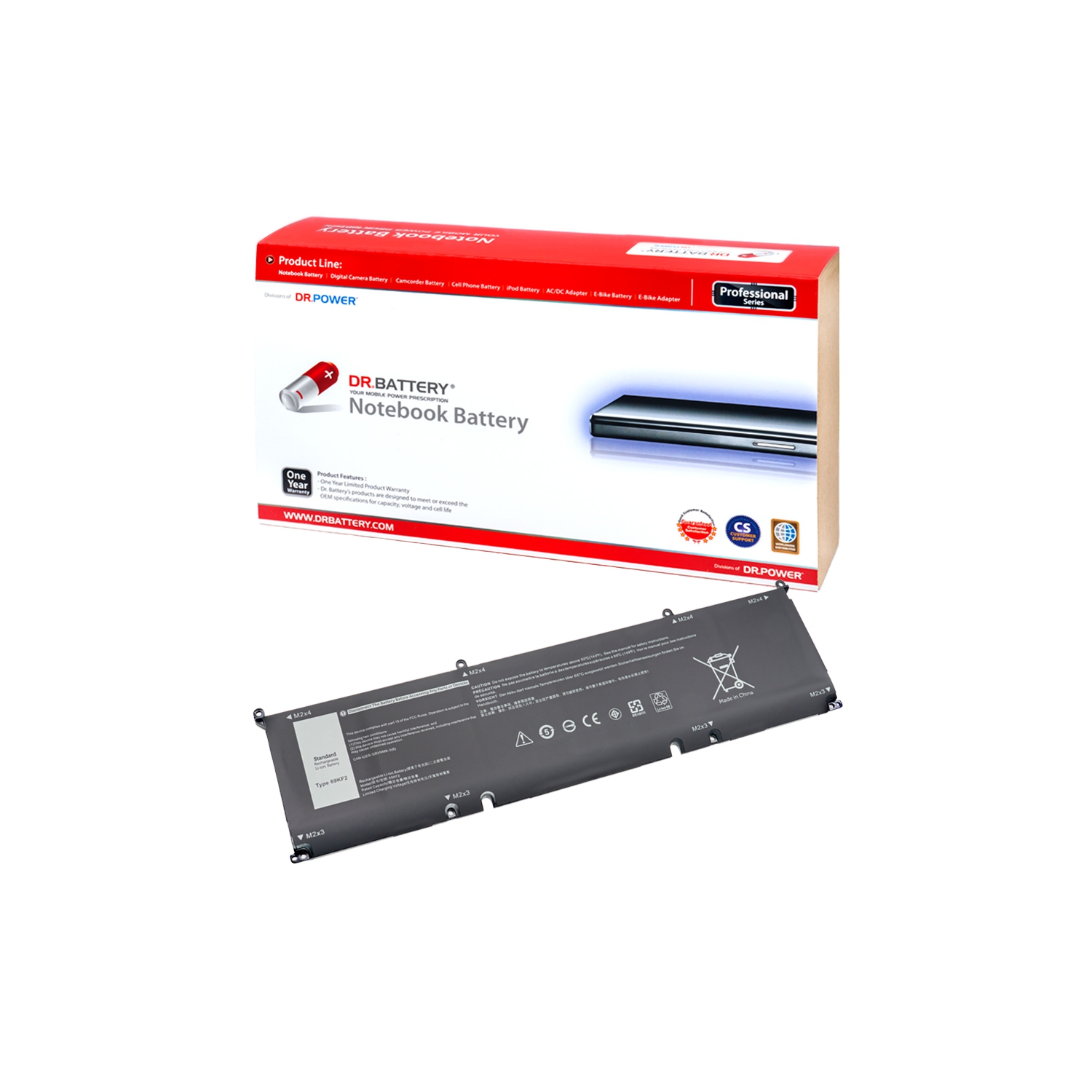 DR. BATTERY - Replacement for Dell Alienware M15 2020 M17 R4 / ALW15M-5758W / M15 R3 P87F / M15 R4 / 69KF2 / 70N2F / M59JH [11.4V / 7545mAh / 86Wh] ***Free Shipping***