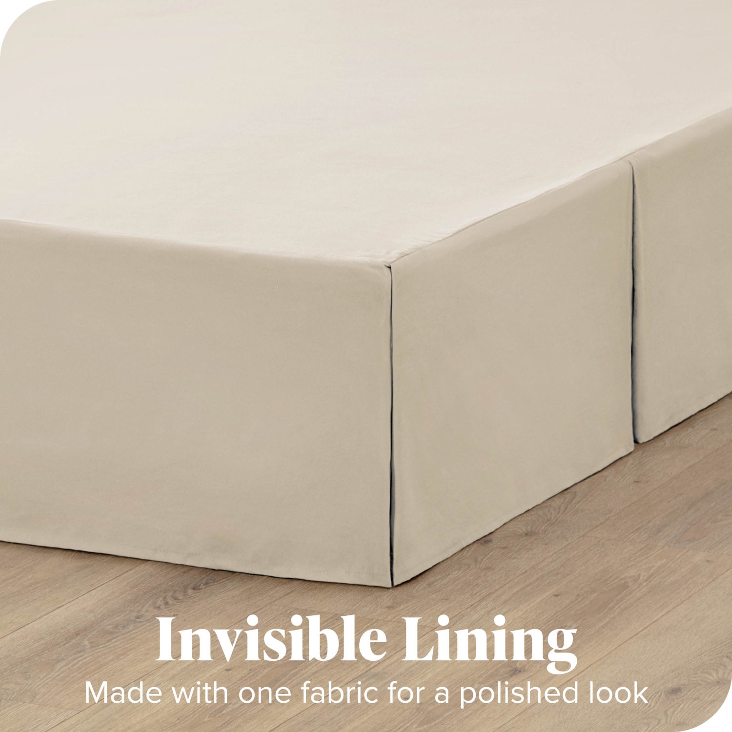 Bare Home Bed Skirt Double Brushed Premium Microfiber, 15-Inch Tailored Drop Pleated Ruffle, 1800 Ultra-Soft, Shrink Resistant - Twin XL, Sand