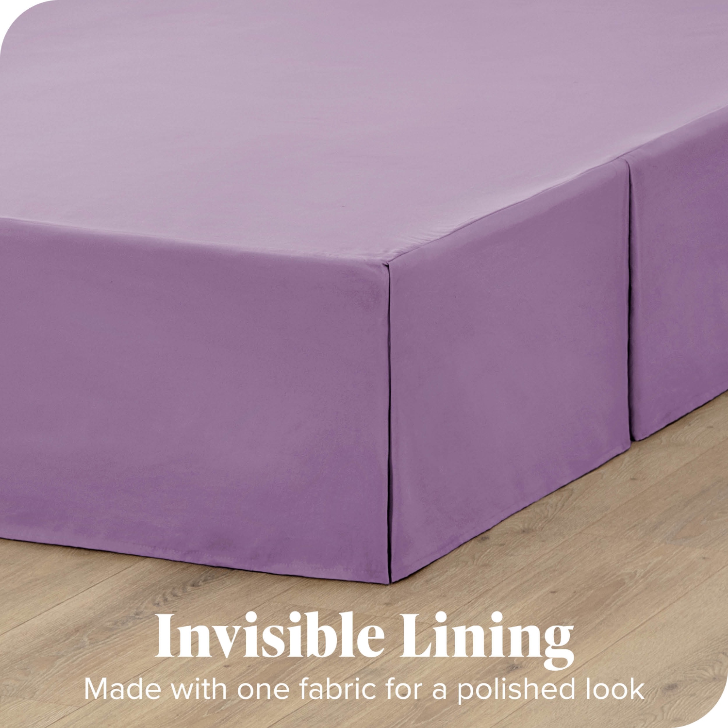 Bare Home Bed Skirt Double Brushed Premium Microfiber, 15-Inch Tailored Drop Pleated Ruffle, 1800 Ultra-Soft, Shrink Resistant - Queen, Lavender