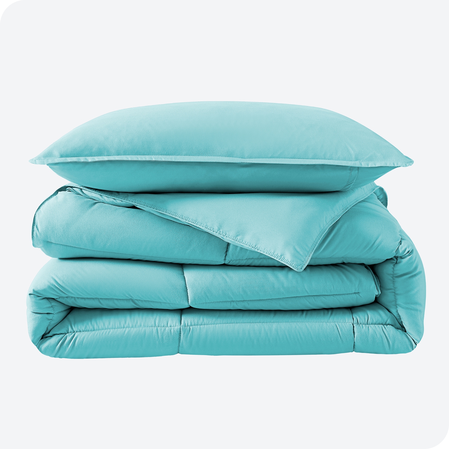 Ensemble de douillette « Bare Home » - duvet d'oie - Ultra-doux - Hypoallergénique - chaleur toutes saisons - lit 1 place/jumeau TG, turquoise