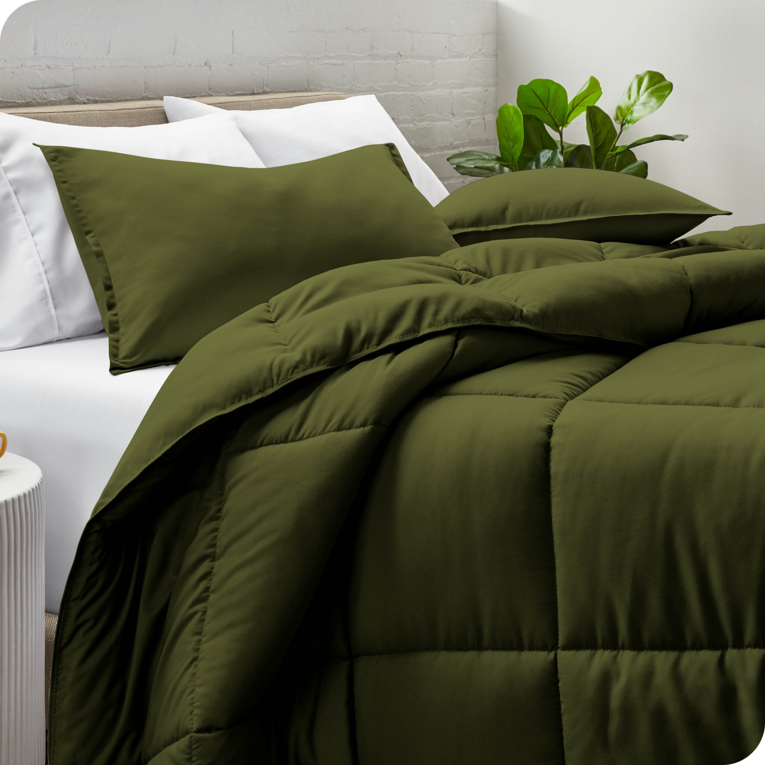 Bare Home Comforter Set - Goose Down Alternative - Ultra-Soft - Hypoallergenic - All Season Breathable Warmth - Twin/Twin XL, Cypress