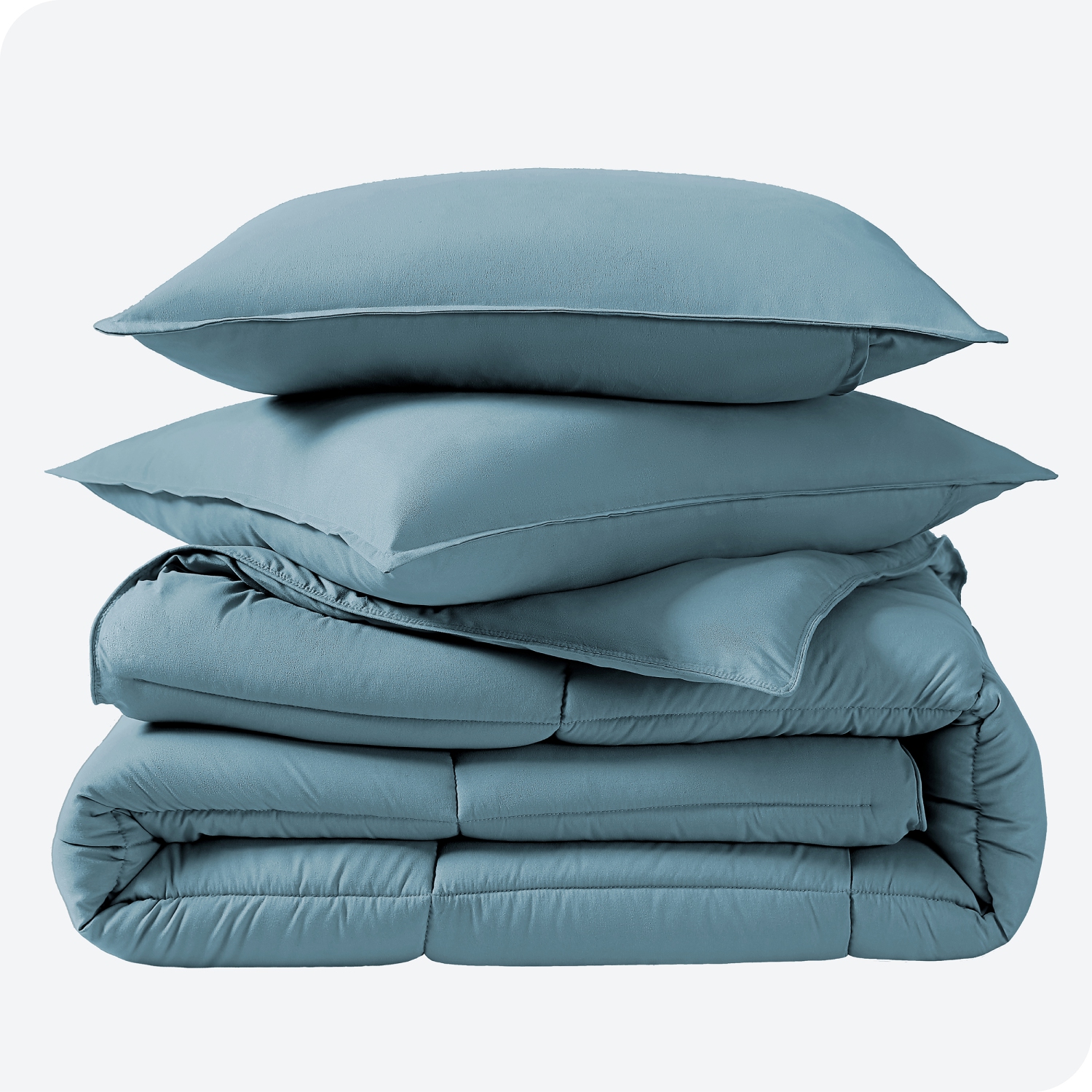 Bare Home Comforter Set - Goose Down Alternative - Ultra-Soft - Hypoallergenic - All Season Breathable Warmth - King/California King, Coronet Blue