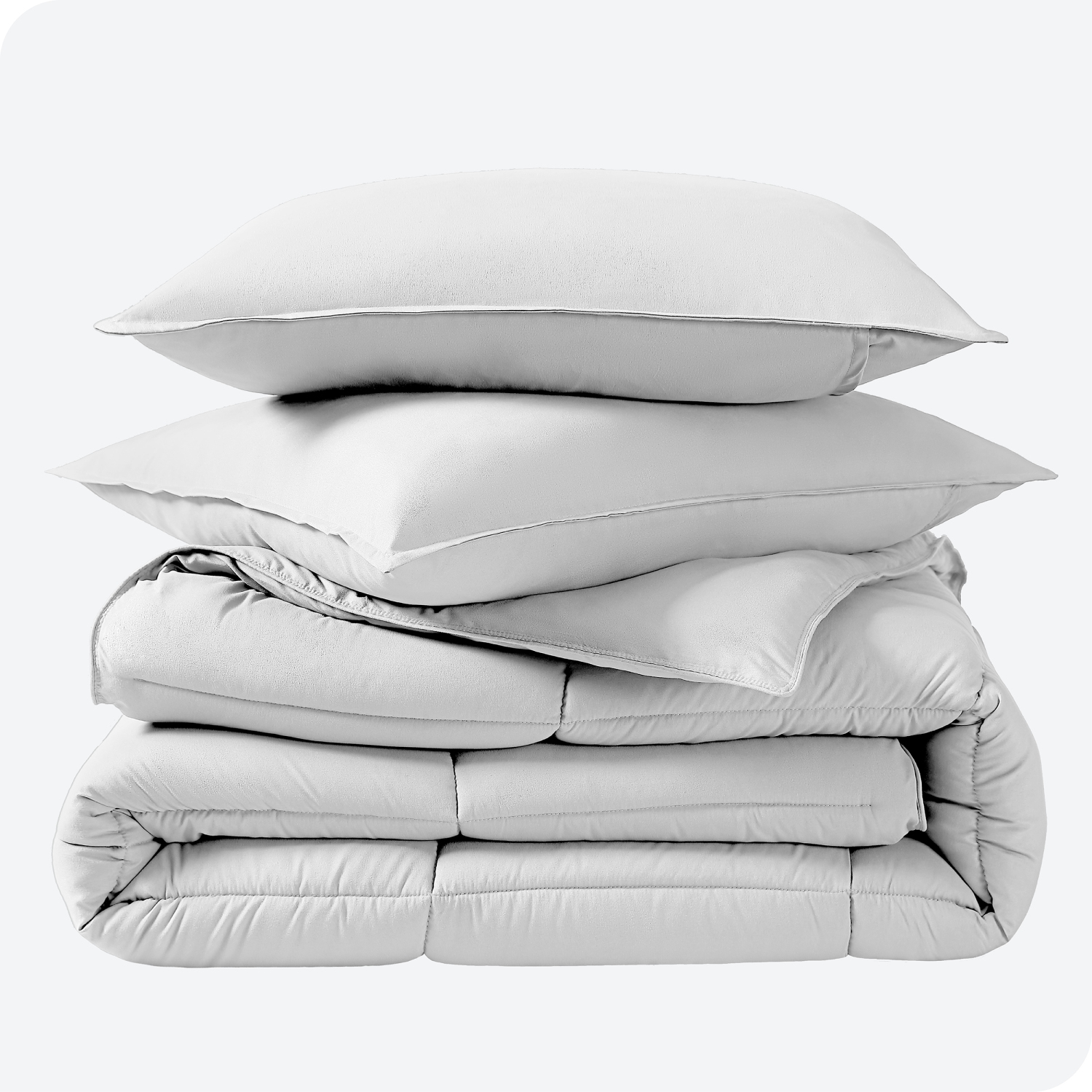 Bare Home Comforter Set - Goose Down Alternative - Ultra-Soft - Hypoallergenic - All Season Breathable Warmth - Queen, White