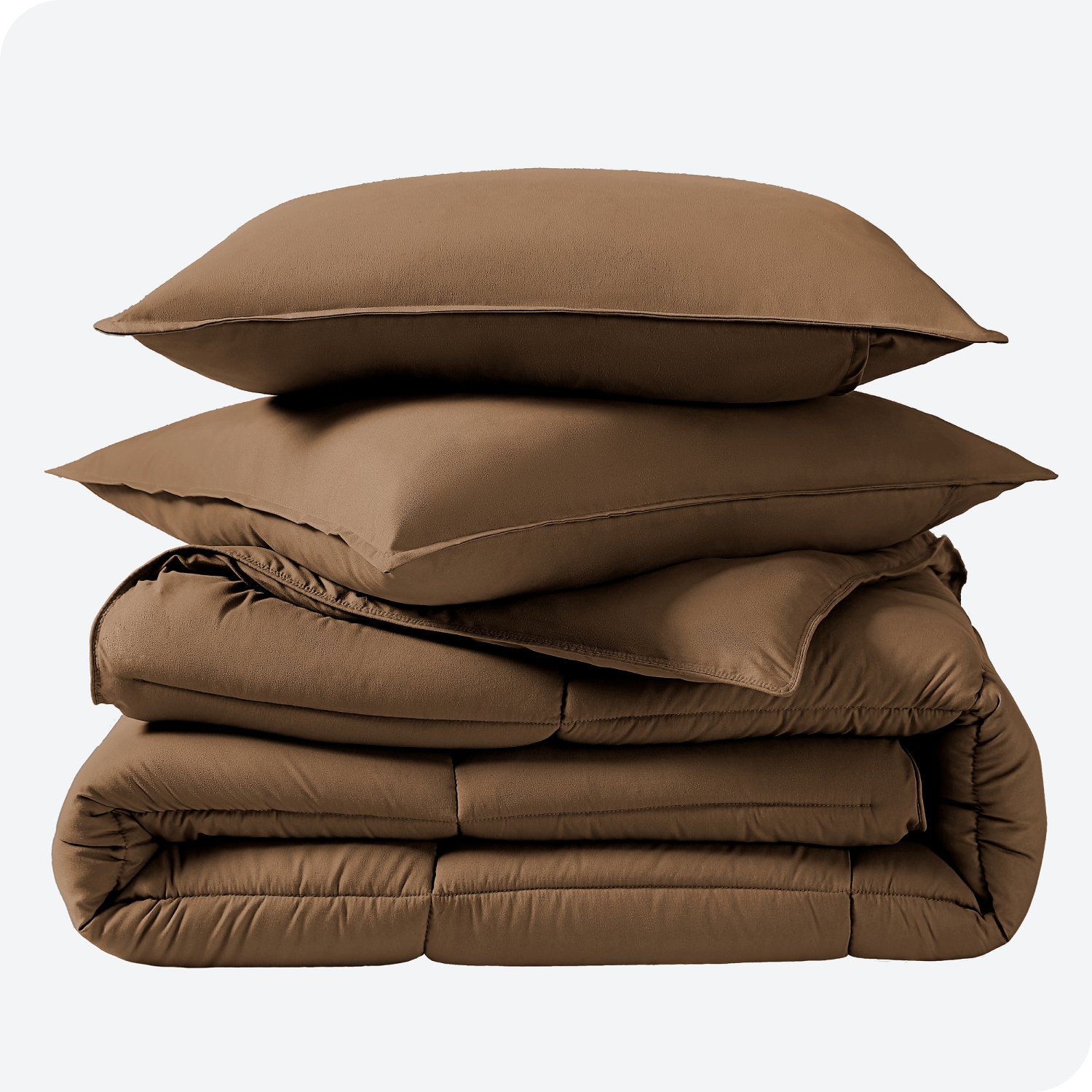 Bare Home Comforter Set - Goose Down Alternative - Ultra-Soft - Hypoallergenic - All Season Breathable Warmth - King/California King, Cocoa