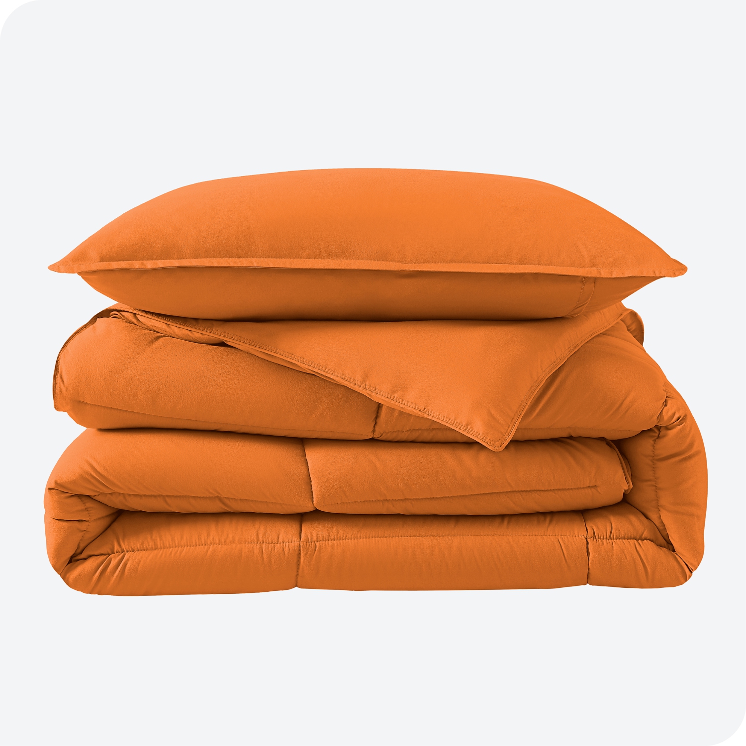 Bare Home Comforter Set - Goose Down Alternative - Ultra-Soft - Hypoallergenic - All Season Breathable Warmth - Twin/Twin XL, Orange