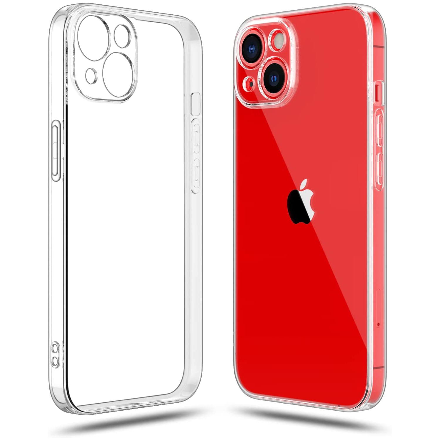 Coque iPhone 13, Jenuos Transparent Doux Souple Extrêmement Fin Housse TPU Silicone Etui pour iPhone 13 - Transparent