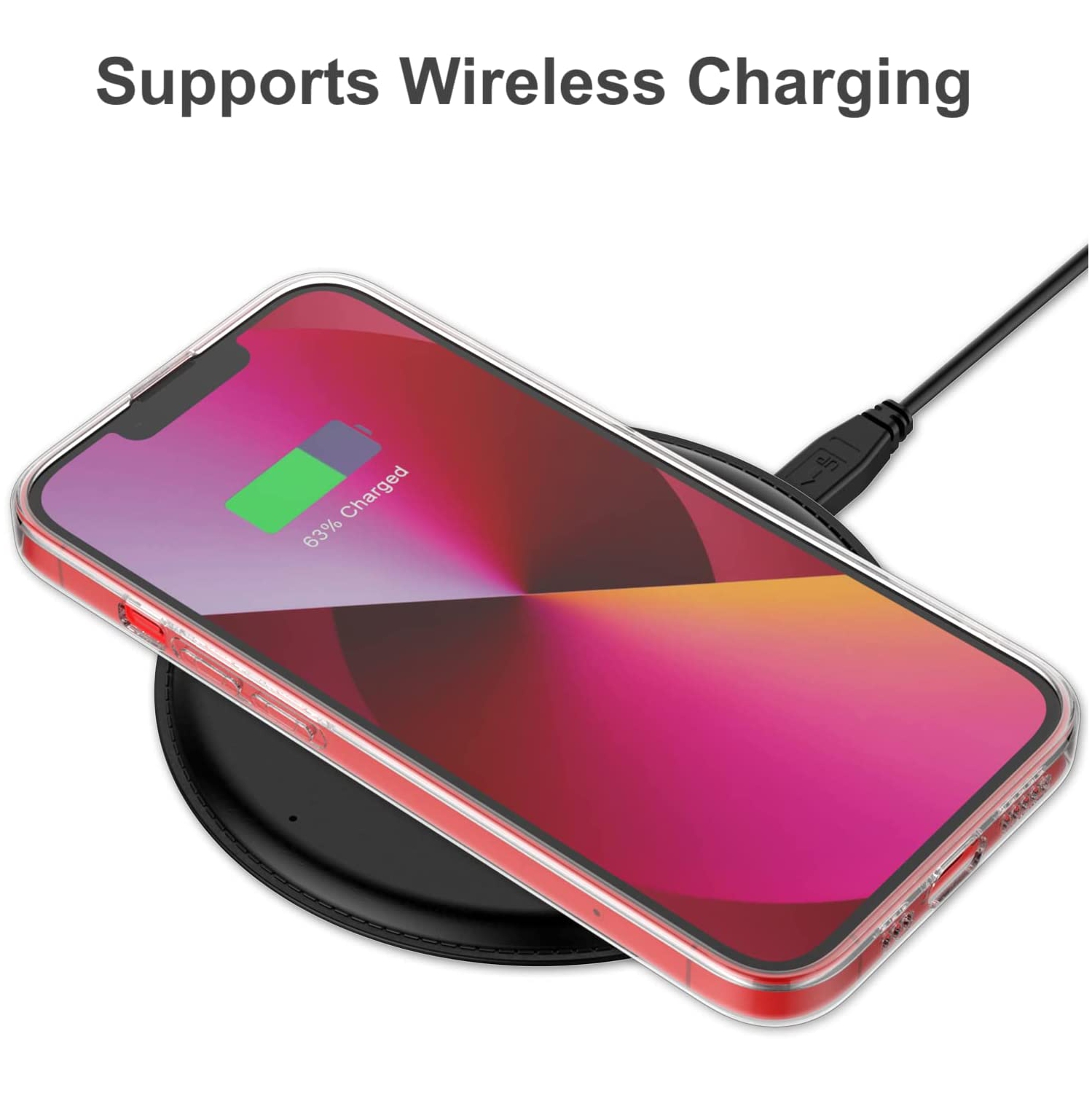 Coque iPhone 13, Jenuos Transparent Doux Souple Extrêmement Fin Housse TPU Silicone Etui pour iPhone 13 - Transparent