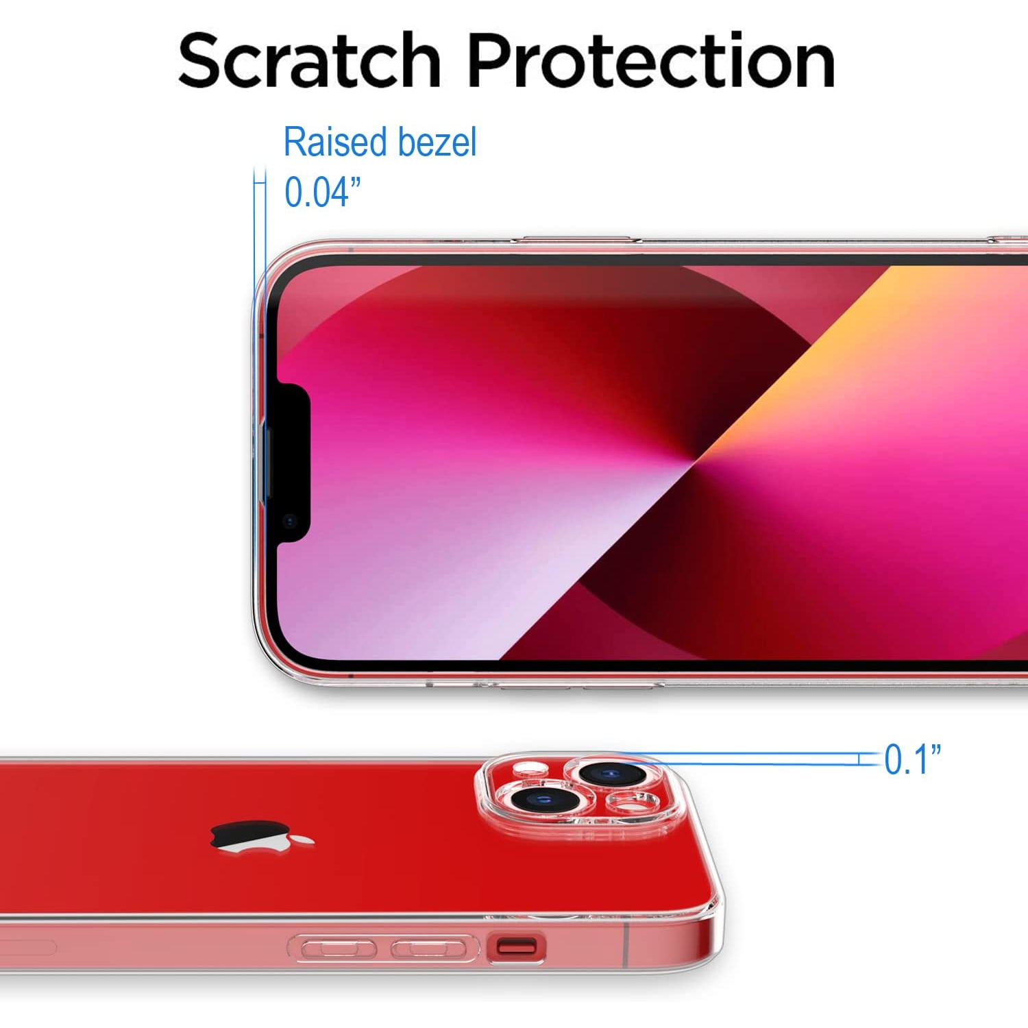 Coque iPhone 13, Jenuos Transparent Doux Souple Extrêmement Fin Housse TPU Silicone Etui pour iPhone 13 - Transparent