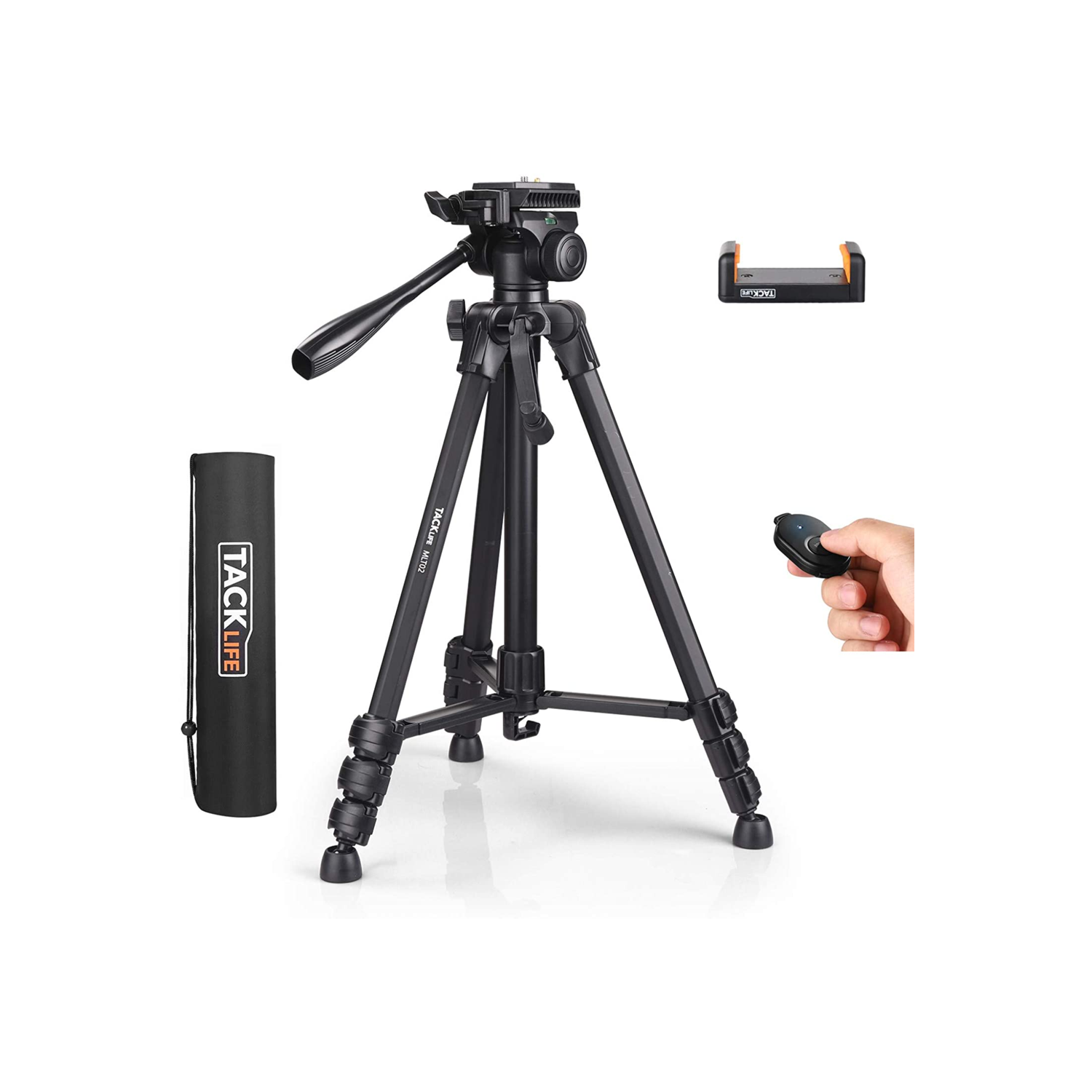 Trépied léger de 60 po de haute qualité, trépied de voyage/appareil photo/téléphone en aluminium avec sac de transport