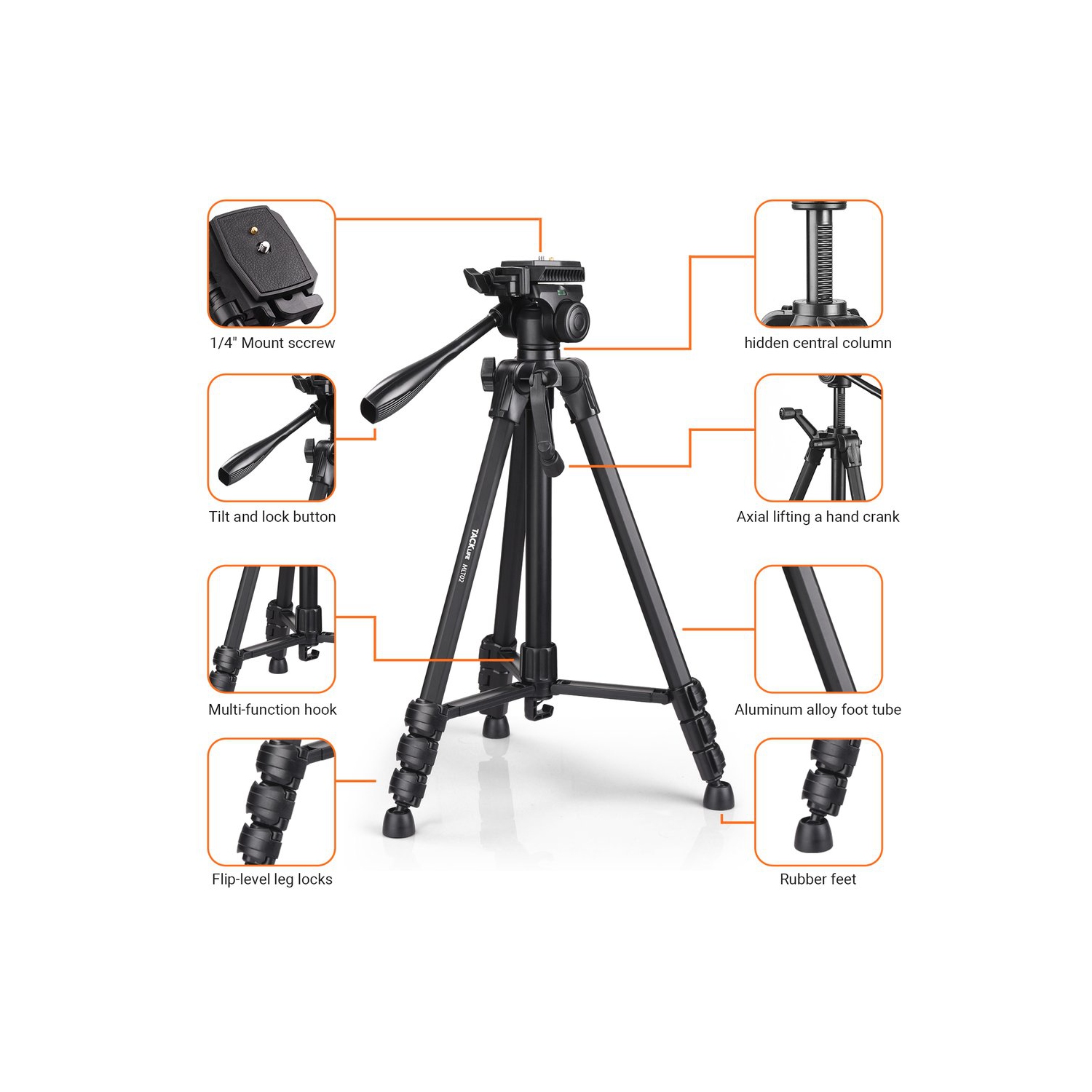 Trépied léger de 60 po de haute qualité, trépied de voyage/appareil photo/téléphone en aluminium avec sac de transport