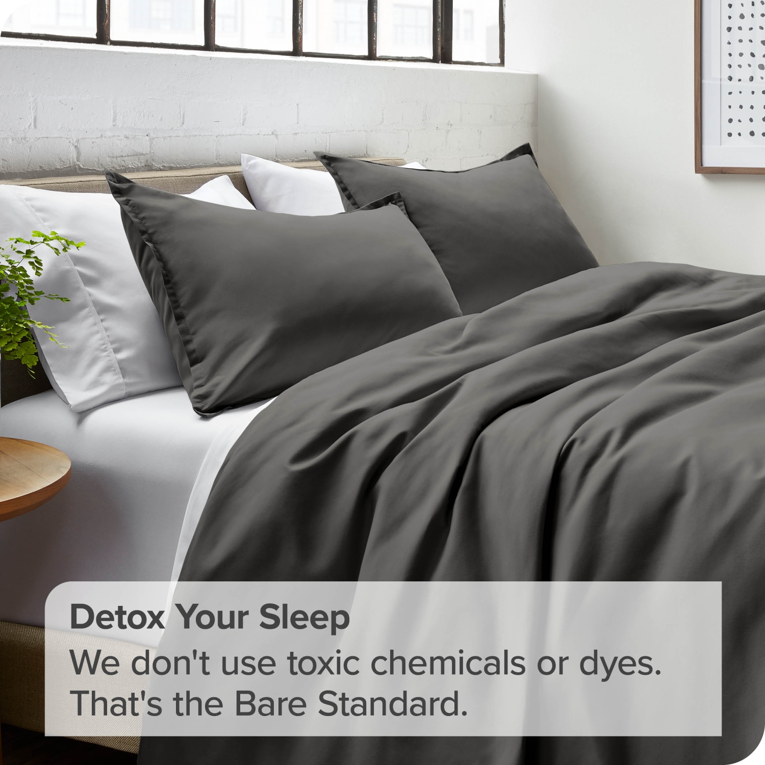 Ensemble housse de couette et couvre-oreiller Bare Home - microfibre brossée ultra-douce 1800 - Hypoallergénique, entretien facile, résistant aux