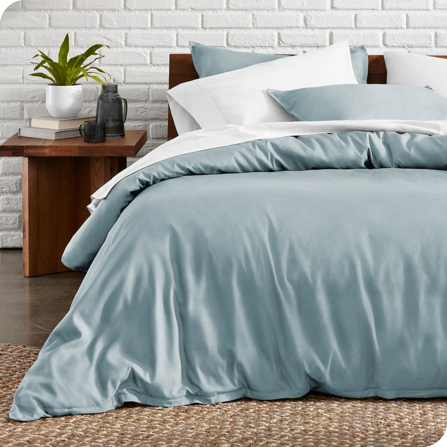 Bare Home Duvet Cover and Sham Set - Premium 1800 Ultra-Soft Brushed Microfiber - Hypoallergenic, Easy Care, Wrinkle Resistant - Twin/Twin XL, Light