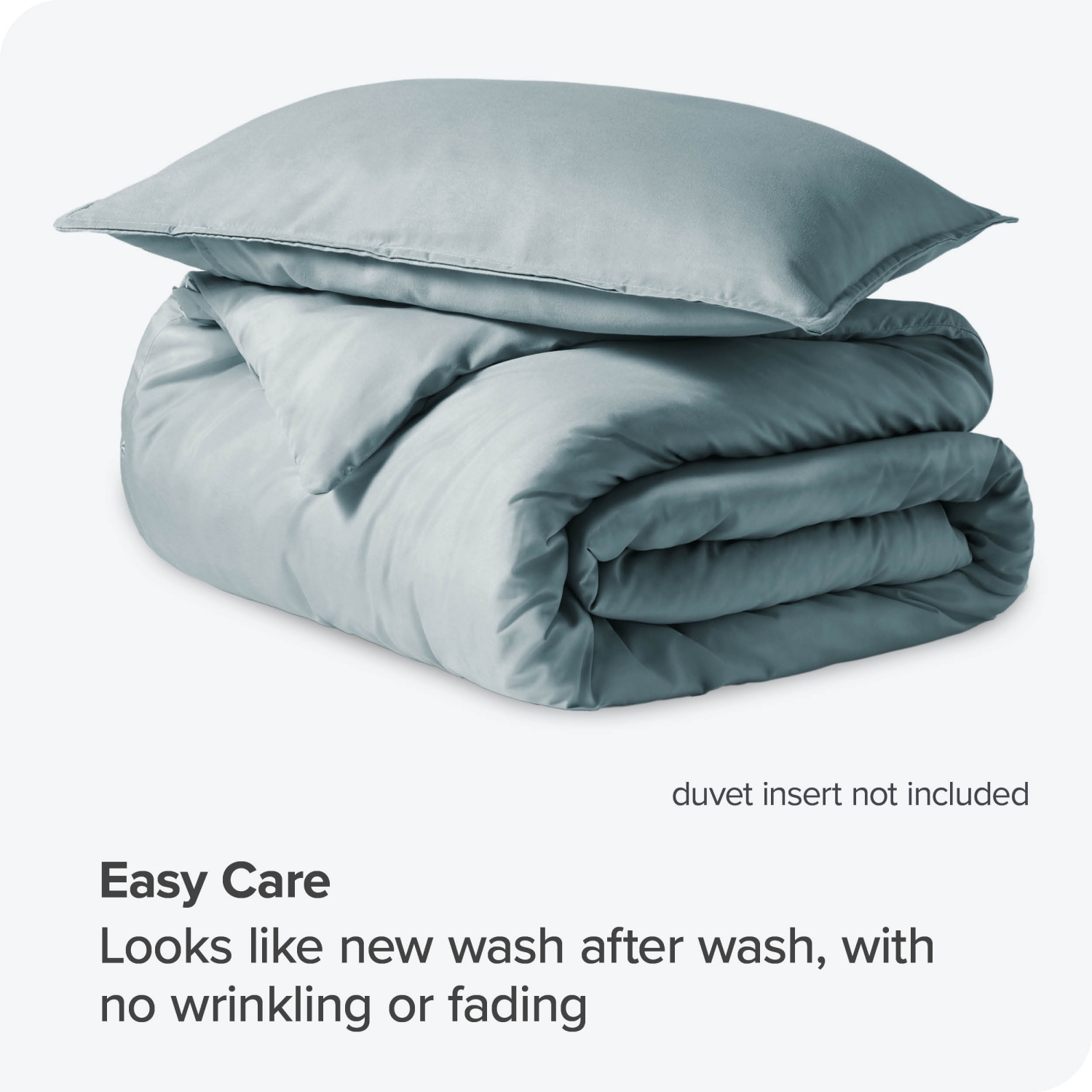 Bare Home Duvet Cover and Sham Set - Premium 1800 Ultra-Soft Brushed Microfiber - Hypoallergenic, Easy Care, Wrinkle Resistant - Twin/Twin XL, Light