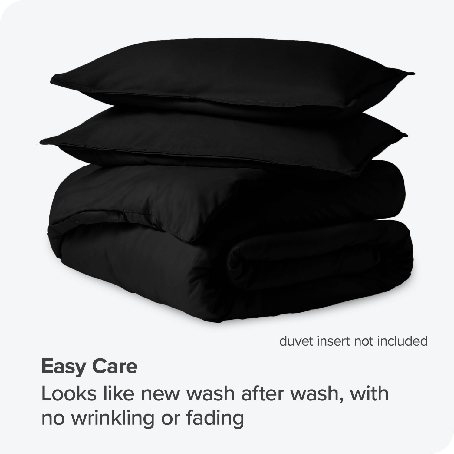 ENS. Housse de couette et couvre-oreiller Bare Home - microfibre brossée ultra-douce 1800 - Hypoallergénique, entretien facile, résistant aux plis -