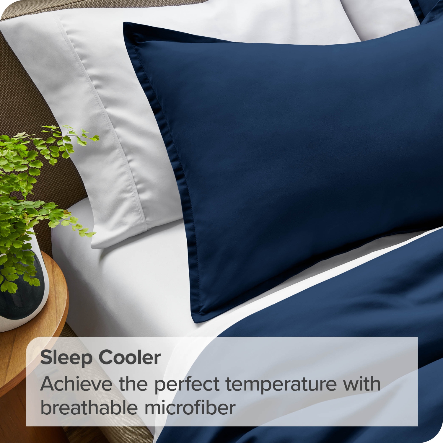 ENS. Housse de couette et couvre-oreiller Bare Home - microfibre brossée ultra-douce 1800 - Hypoallergénique, entretien facile, résistant aux plis -