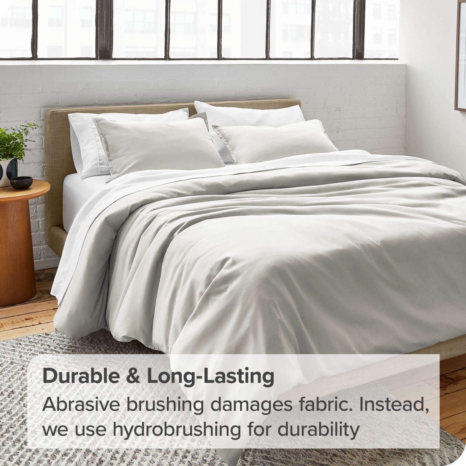 Bare Home Duvet Cover and Sham Set - Premium 1800 Ultra-Soft Brushed Microfiber - Hypoallergenic, Easy Care, Wrinkle Resistant - Twin/Twin XL, Cream