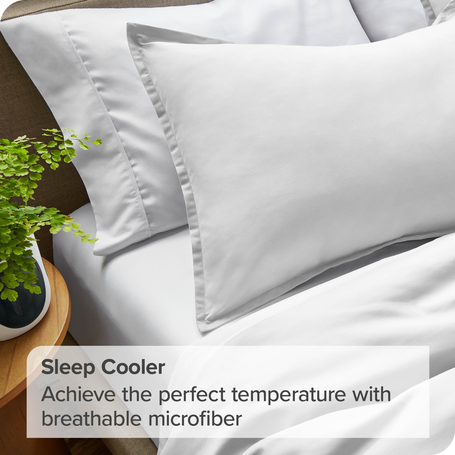 Bare Home Duvet Cover and Sham Set - Premium 1800 Ultra-Soft Brushed Microfiber - Hypoallergenic, Easy Care, Wrinkle Resistant - Oversized King, White