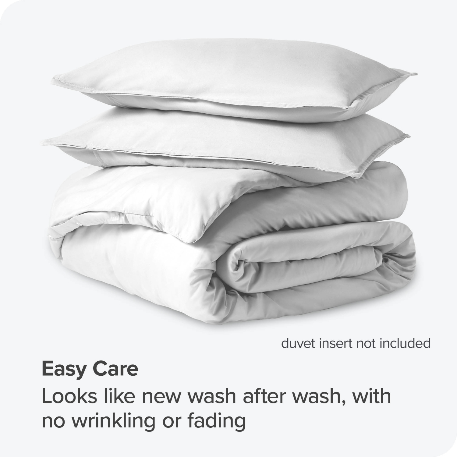 Bare Home Duvet Cover and Sham Set - Premium 1800 Ultra-Soft Brushed Microfiber - Hypoallergenic, Easy Care, Wrinkle Resistant - Oversized King, White