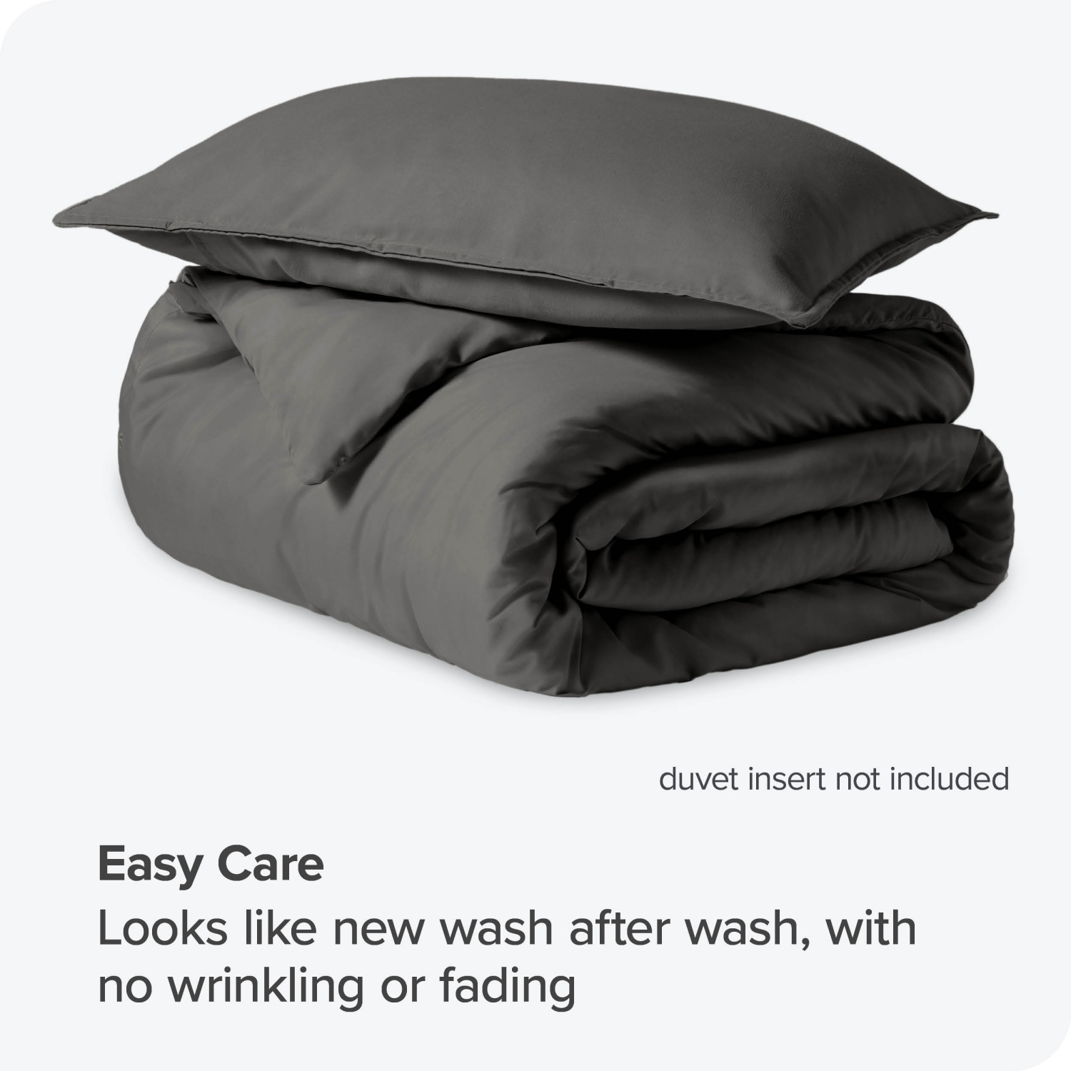 Bare Home Duvet Cover and Sham Set - Premium 1800 Ultra-Soft Brushed Microfiber - Hypoallergenic, Easy Care, Wrinkle Resistant - Twin/Twin XL, Grey