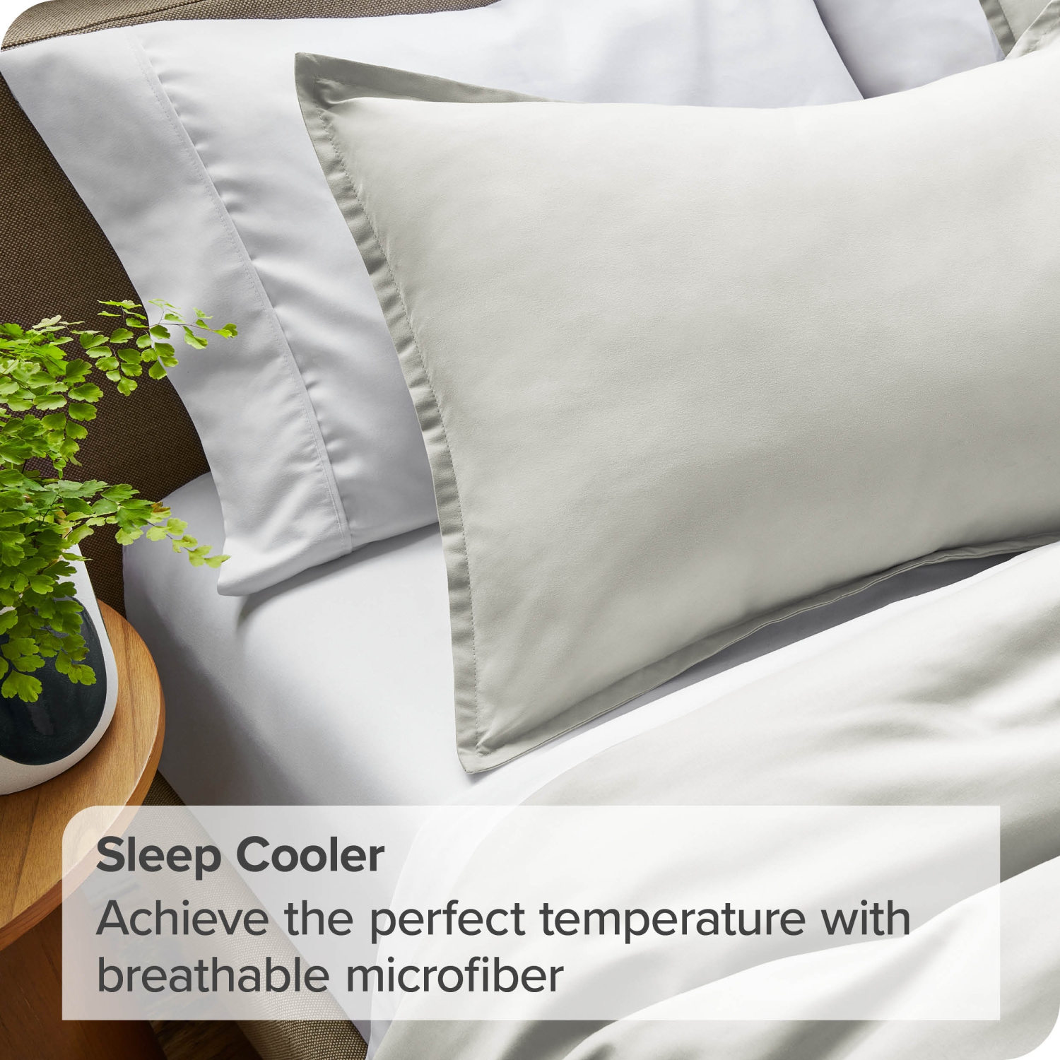 ENS. Housse de couette et couvre-oreiller Bare Home - microfibre brossée ultra-douce 1800 - Hypoallergénique, entretien facile, résistant aux plis -