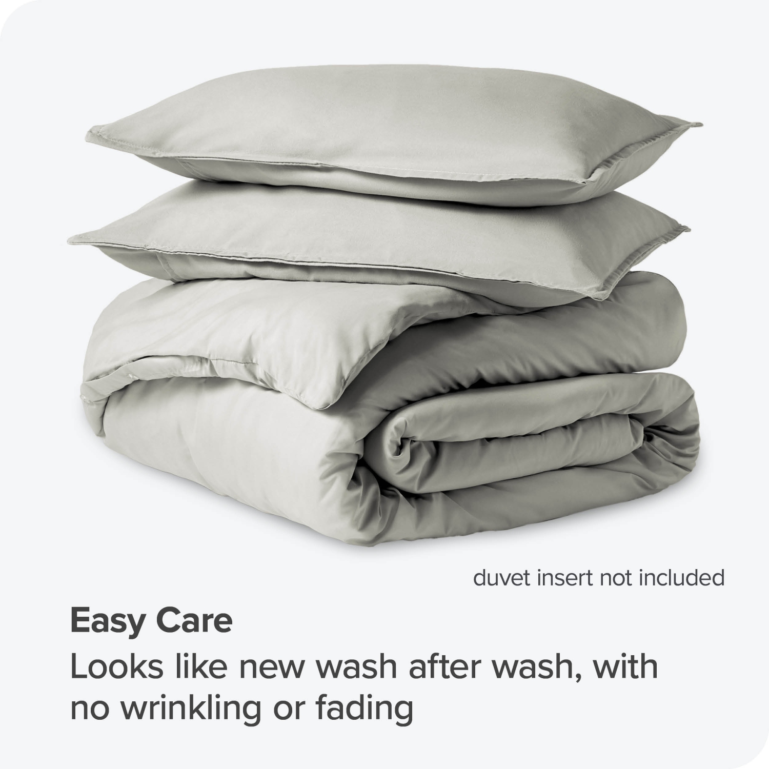 ENS. Housse de couette et couvre-oreiller Bare Home - microfibre brossée ultra-douce 1800 - Hypoallergénique, entretien facile, résistant aux plis -